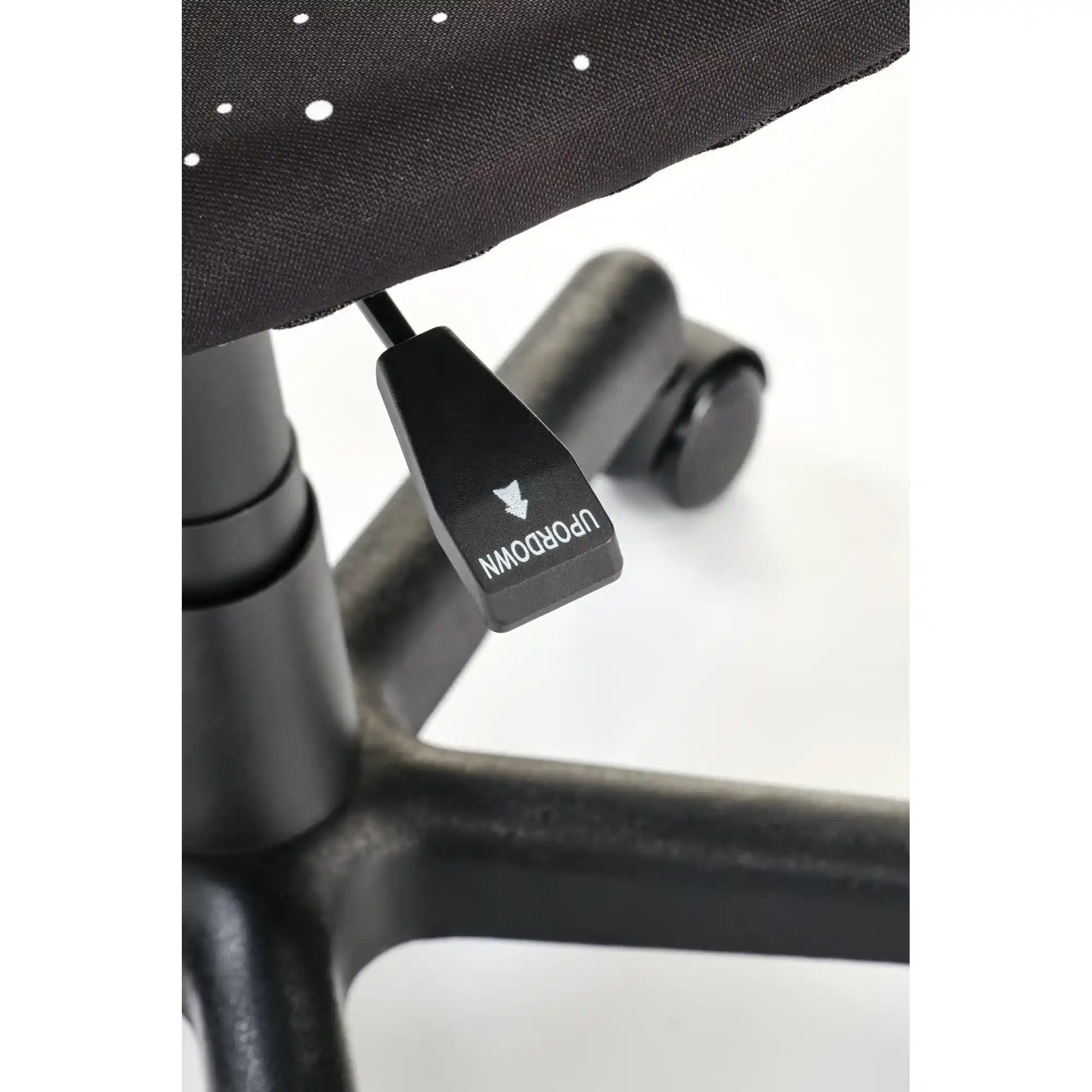 Scaun birou BINGO, negru, stofa clasica/polipropilena, 39x48x79-90 cm
