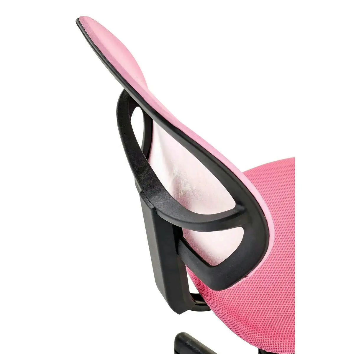Scaun birou BINGO, roz/negru, stofa clasica/polipropilena, 39x48x79/90 cm