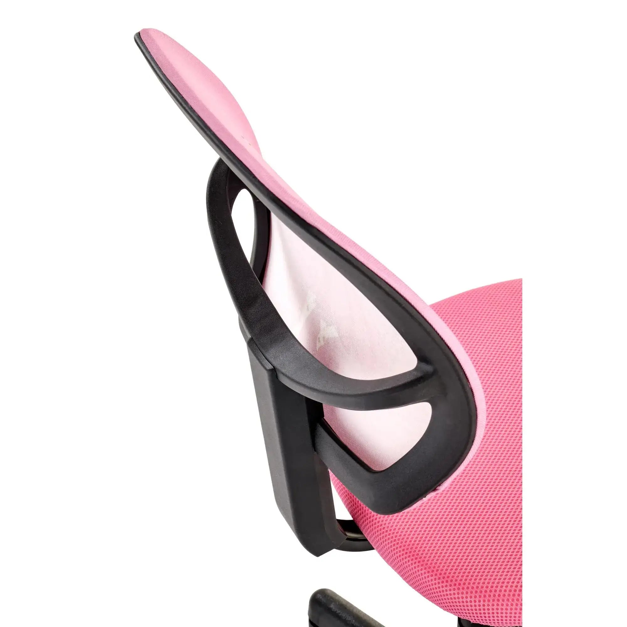 Scaun birou BINGO, roz/negru, stofa clasica/polipropilena, 39x48x79/90 cm