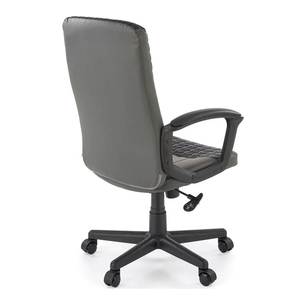 Scaun birou BJORN, negru, piele ecologica, 58x57x100/112 cm