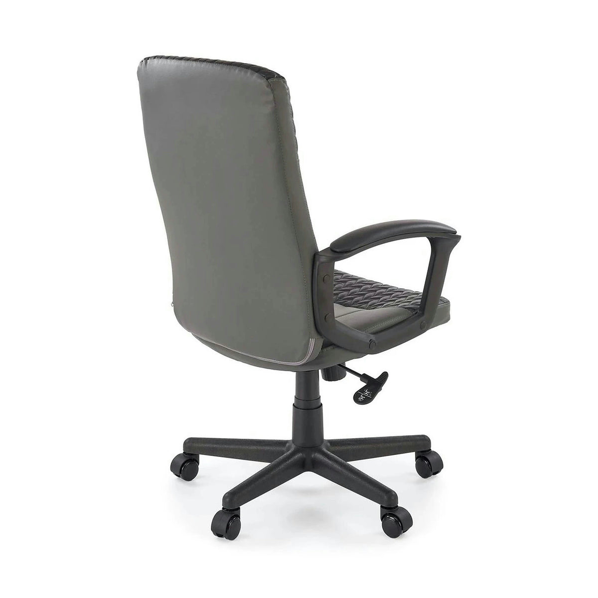 Scaun birou BJORN, negru, piele ecologica, 58x57x100/112 cm