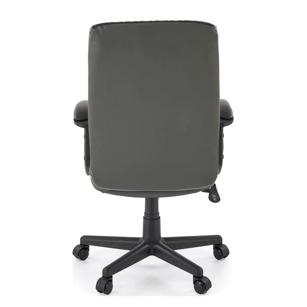 Scaun birou BJORN, negru, piele ecologica, 58x57x100/112 cm