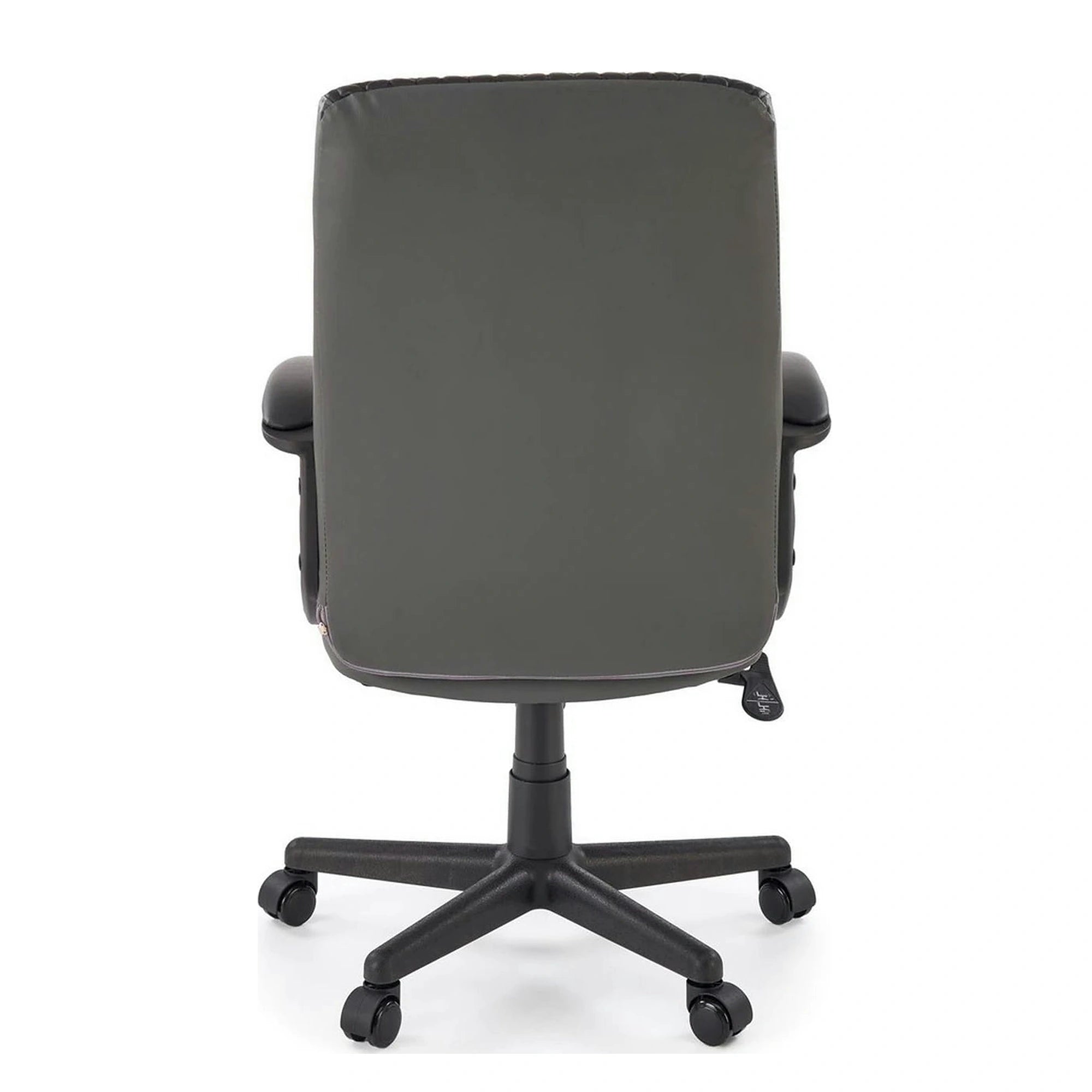 Scaun birou BJORN, negru, piele ecologica, 58x57x100/112 cm