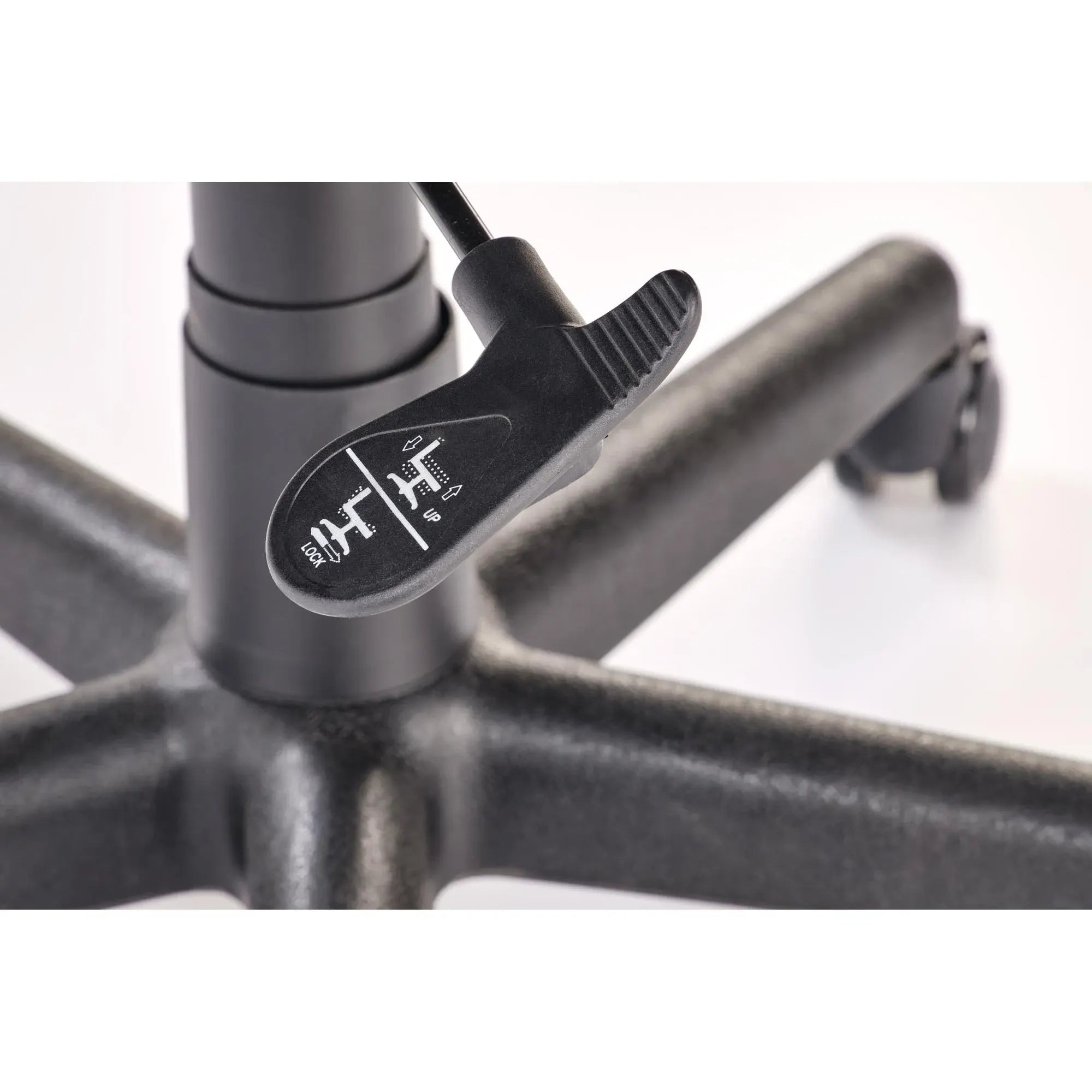 Scaun birou BJORN, negru, piele ecologica, 58x57x100/112 cm