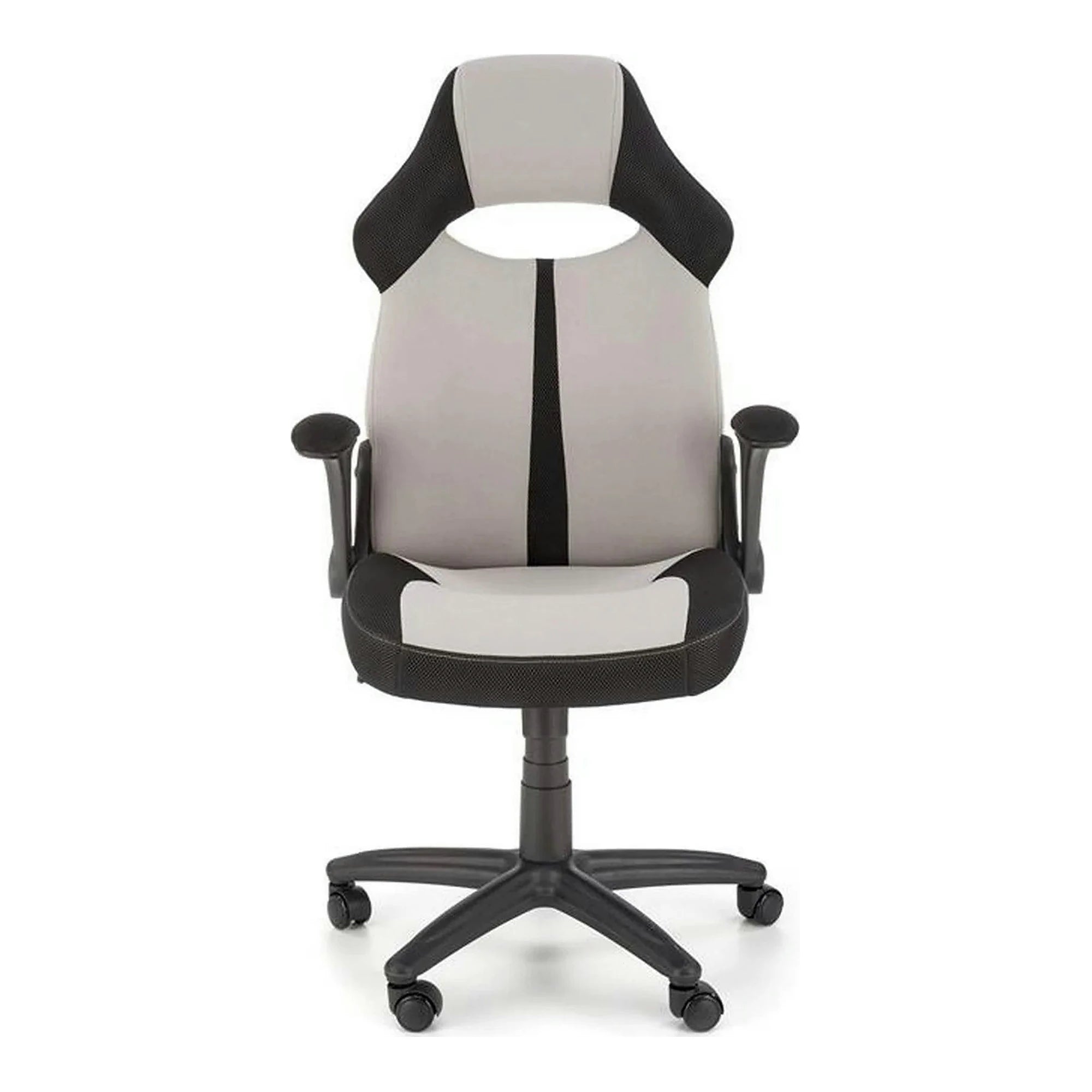 Scaun birou BLOOM, gri/negru, stofa clasica/metal, 65x48x110/120 cm