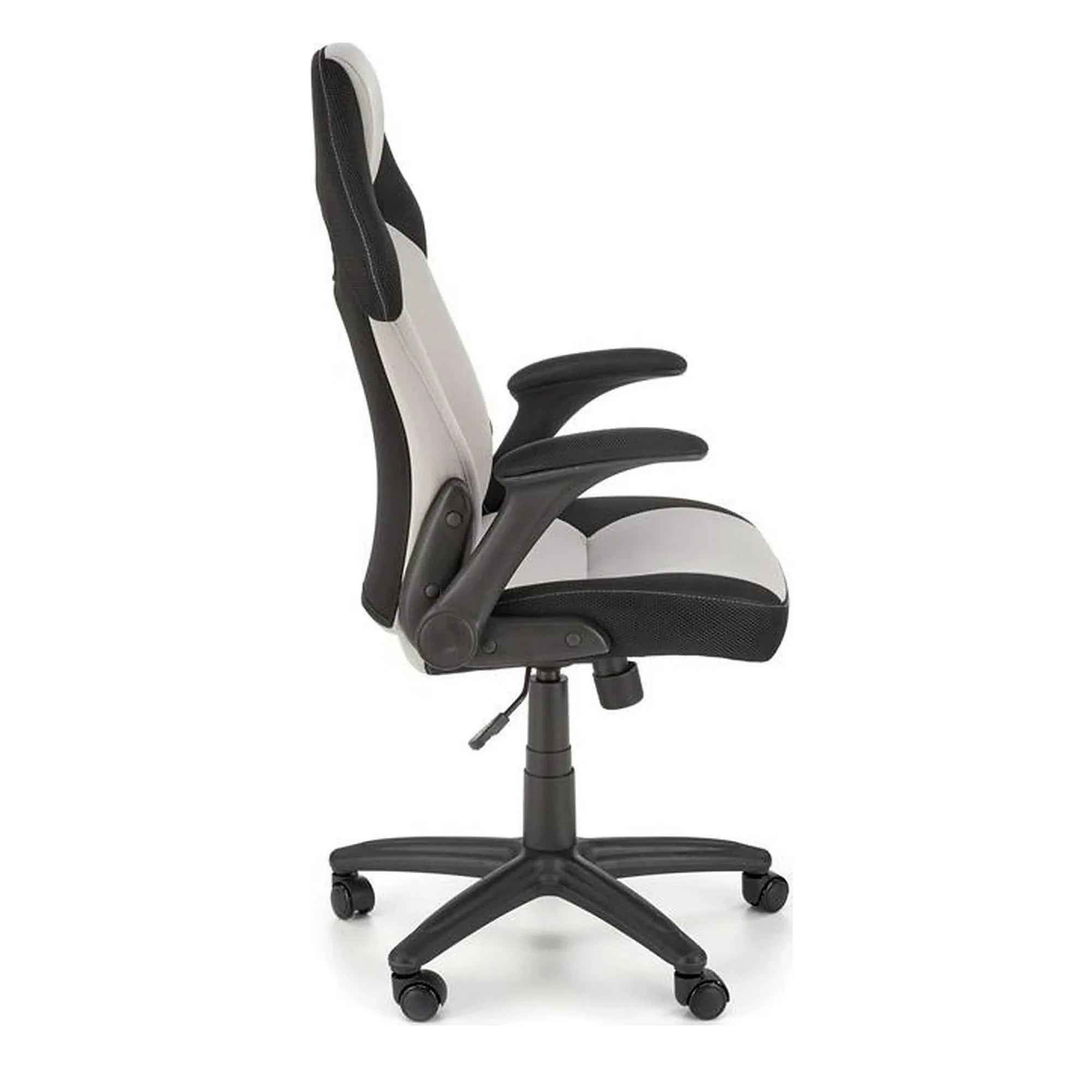 Scaun birou BLOOM, gri/negru, stofa clasica/metal, 65x48x110/120 cm