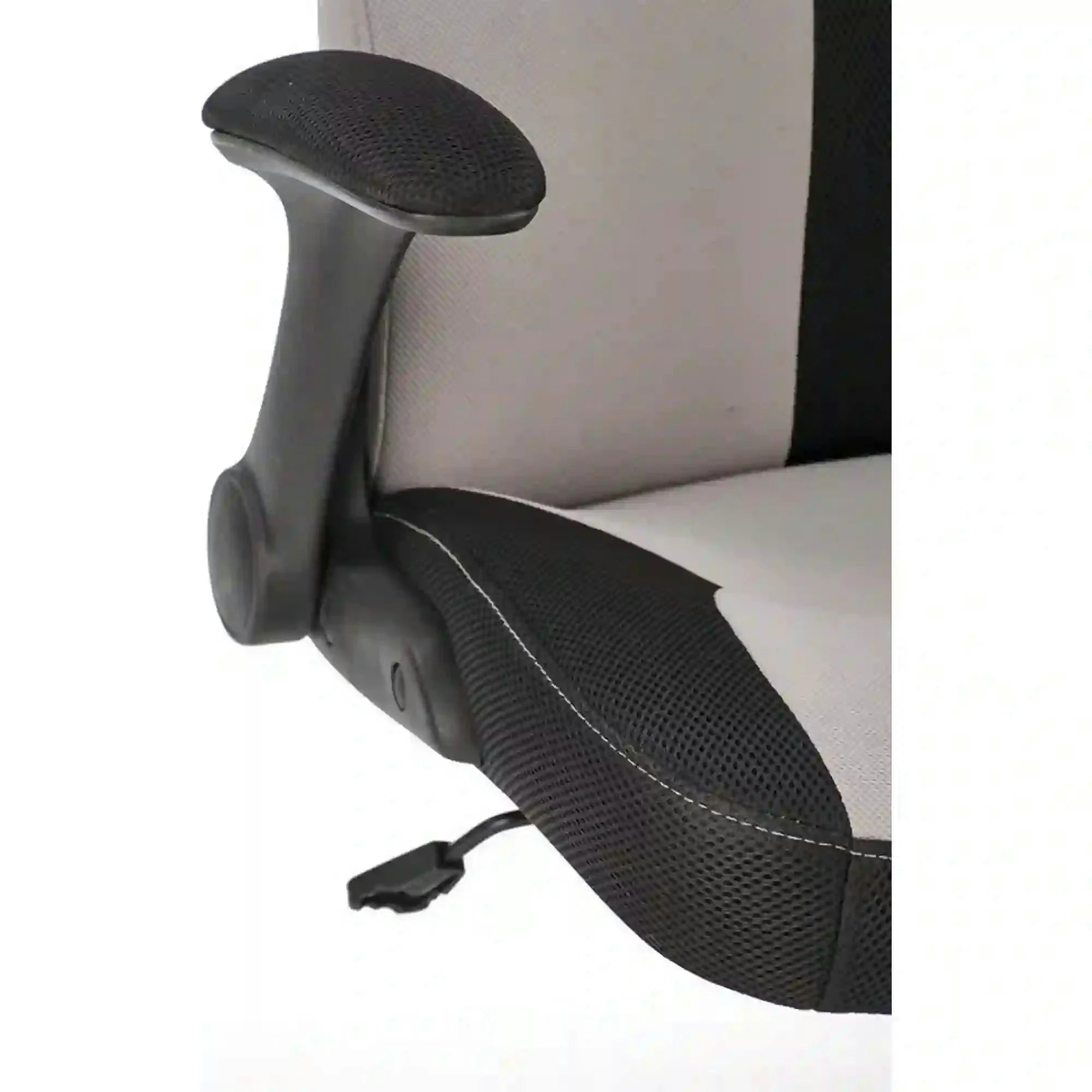 Scaun birou BLOOM, gri/negru, stofa clasica/metal, 65x48x110/120 cm