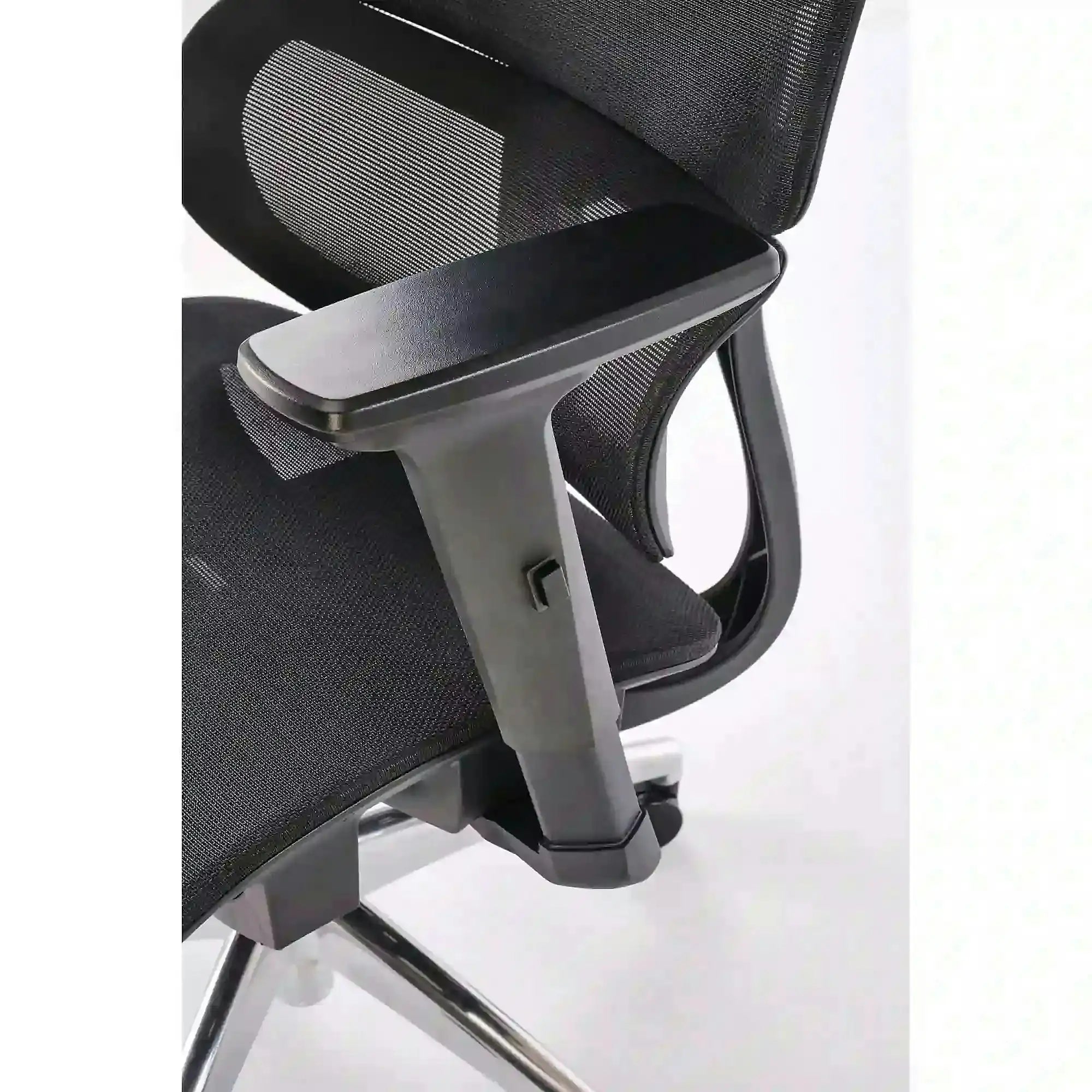 Scaun birou CASPER, negru/crom, plasa/polipropilena, 63x70x115/125 cm