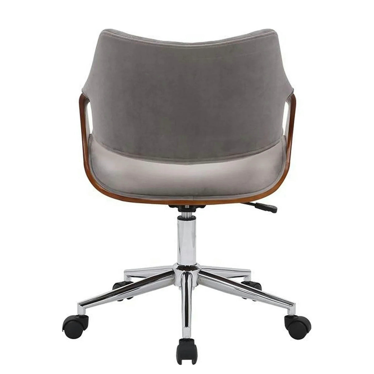 Scaun birou COLT, gri/maro/crom, stofa catifelata/placaj, 58x64x80/90 cm