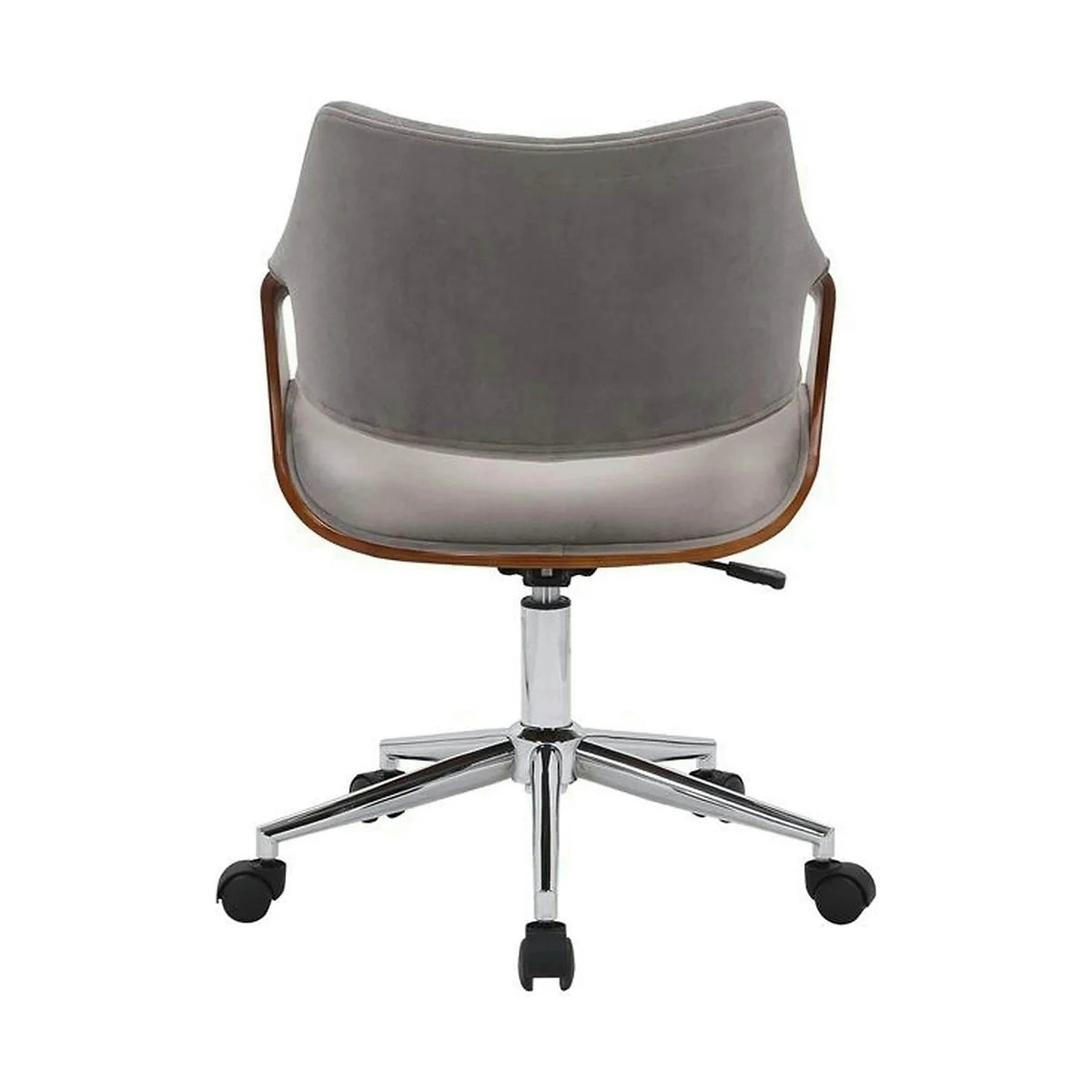 Scaun birou COLT, gri/maro/crom, stofa catifelata/placaj, 58x64x80/90 cm