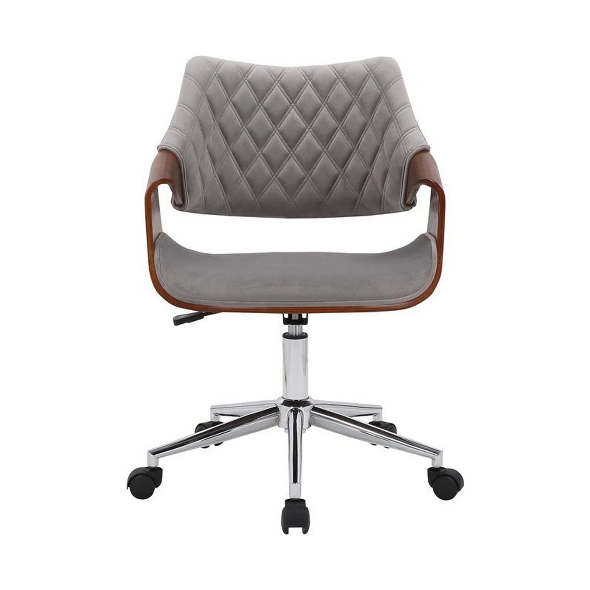 Scaun birou COLT, gri/maro/crom, stofa catifelata/placaj, 58x64x80/90 cm