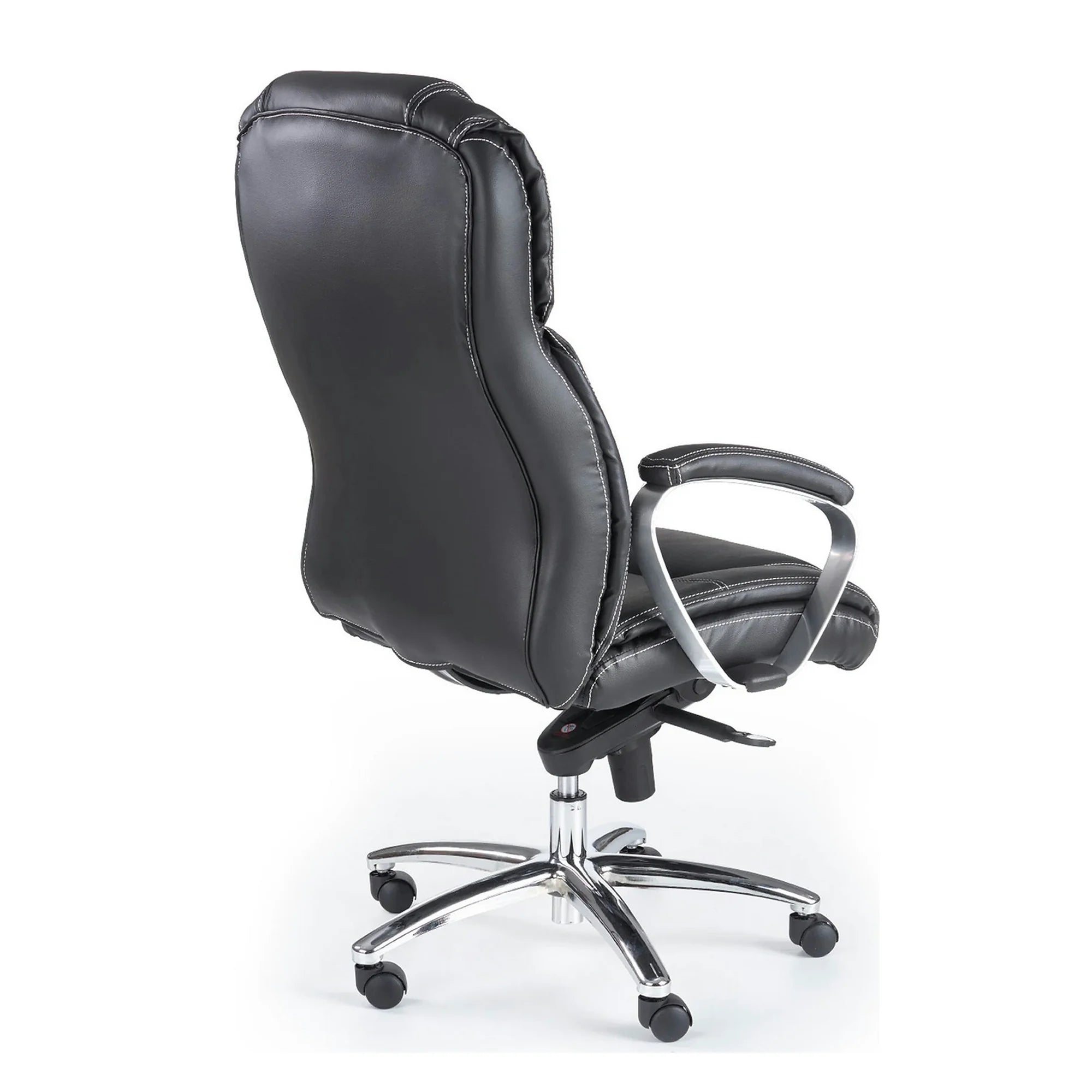 Scaun birou comod FOSTER, negru, piele ecologica/PVC, 69x74x117/124 cm
