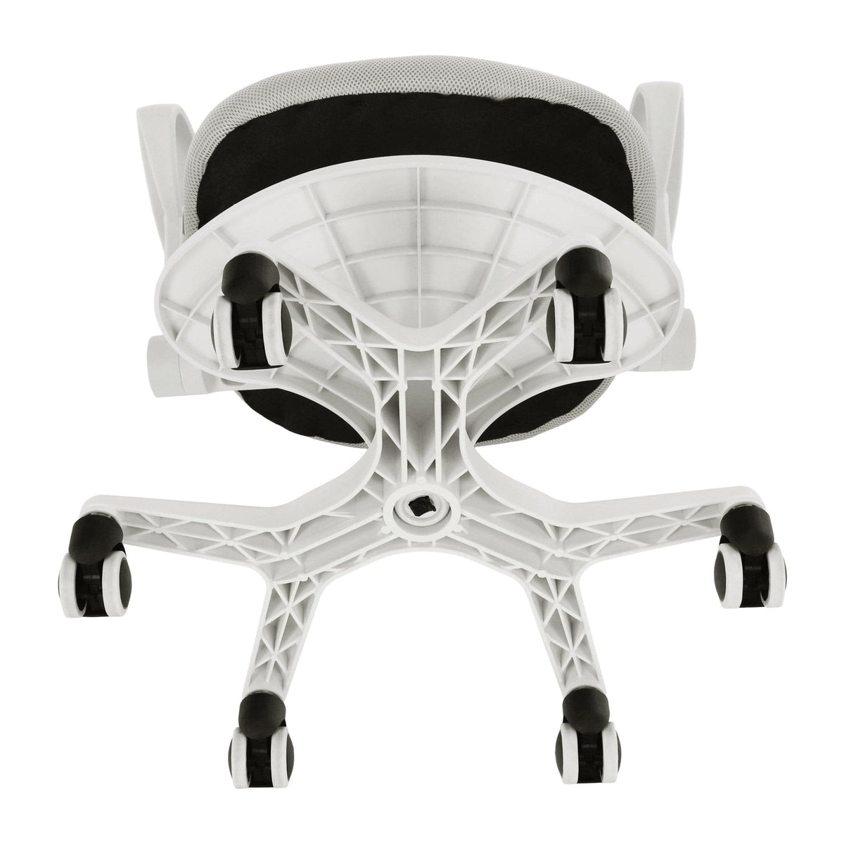 Scaun birou copii ANAIS, alb/gri, plastic/plasa, 58x55x83-102 cm