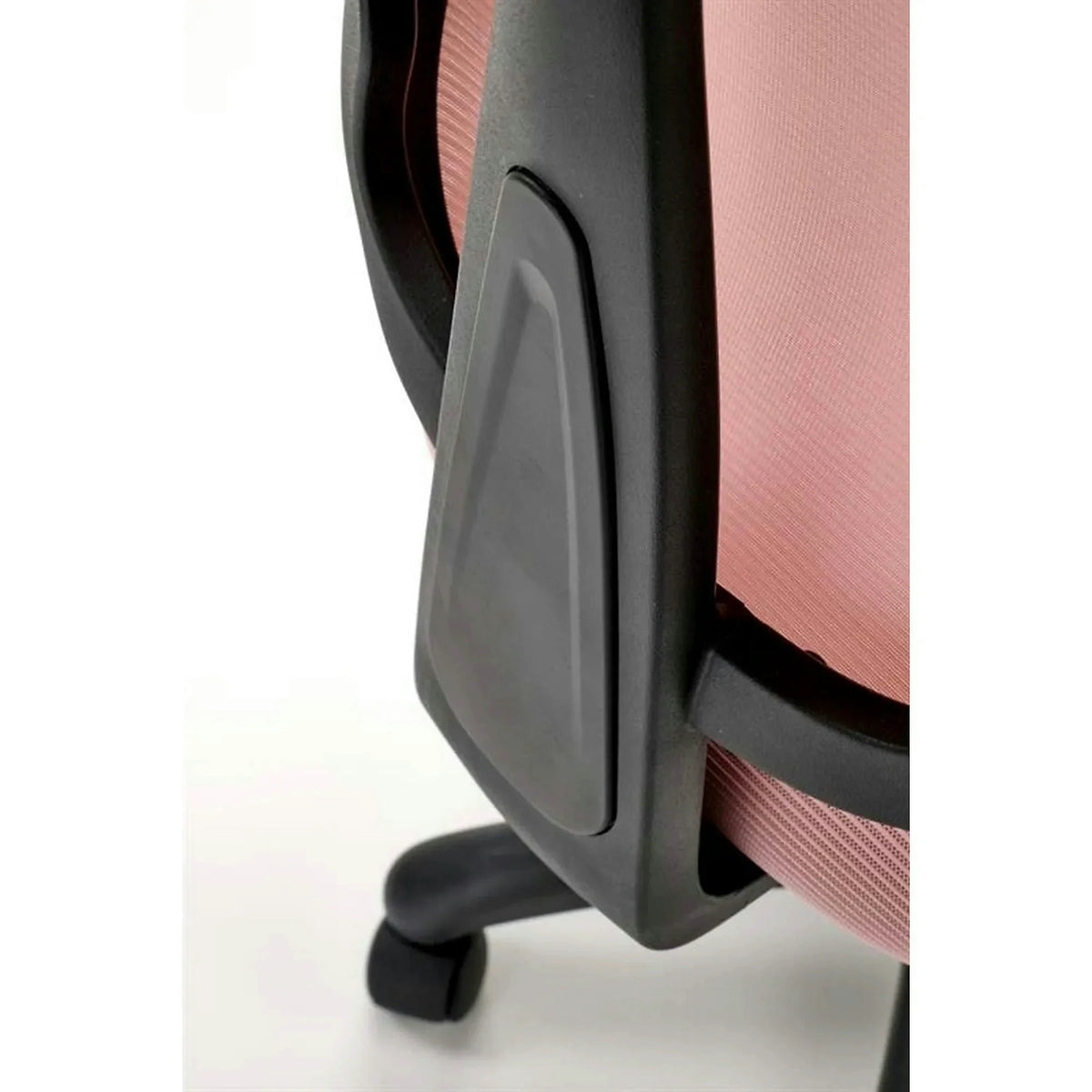 Scaun birou copii NANI, roz/negru, stofa/plasa, 52x56x85-95 cm