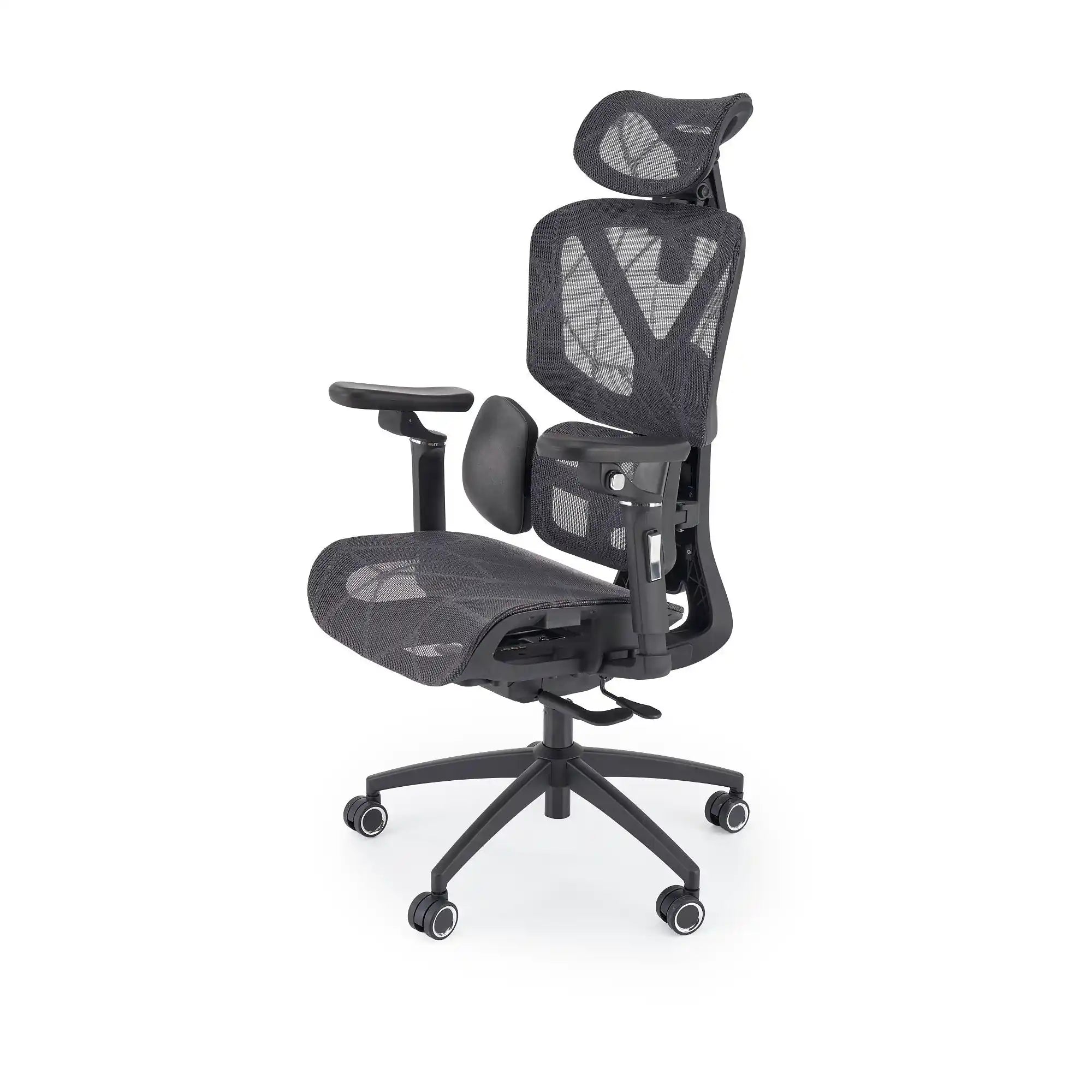 Scaun birou CUBUS, negru, 65x70x128/138 cm