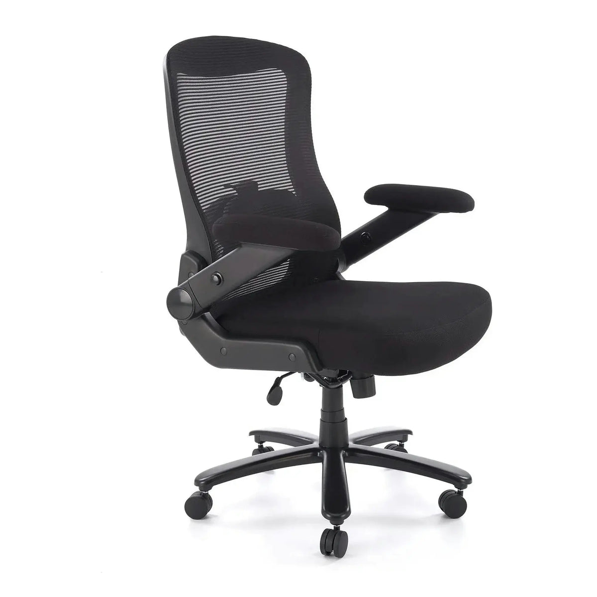 Scaun birou CYBORG, negru, stofa clasica/metal, 80x74x111/117 cm