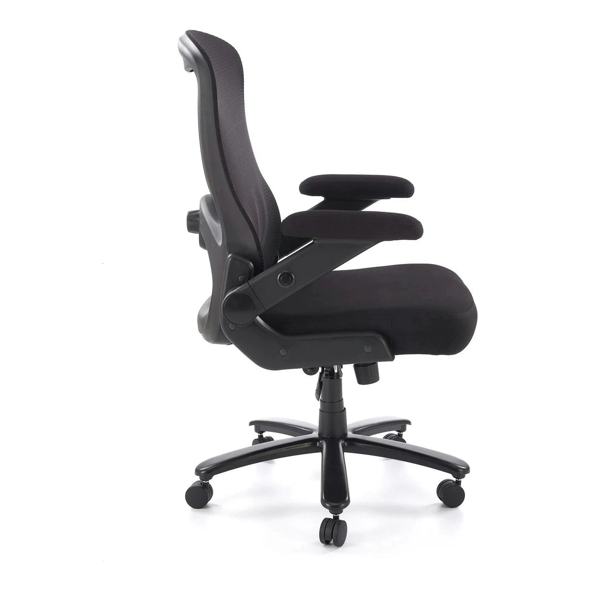Scaun birou CYBORG, negru, stofa clasica/metal, 80x74x111/117 cm