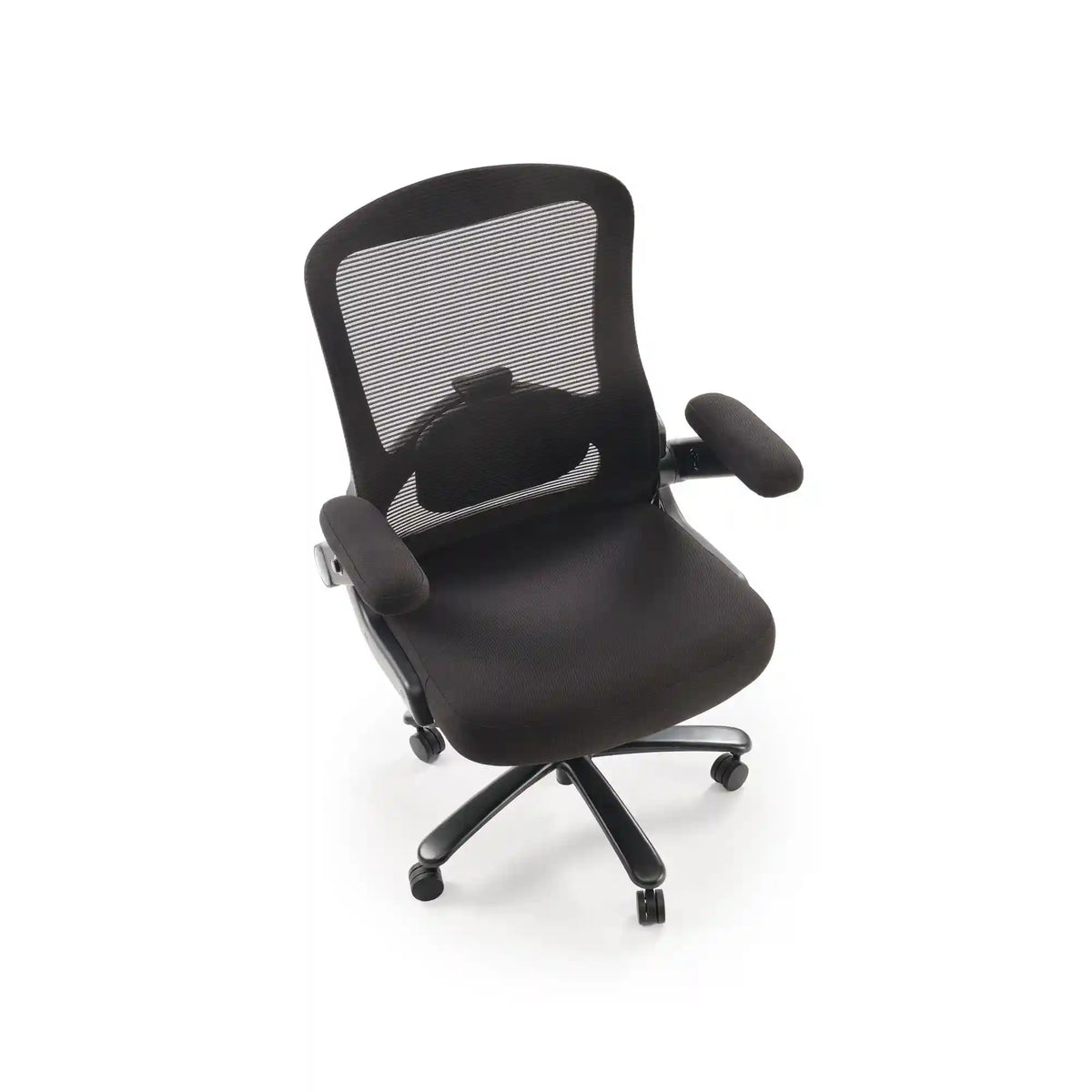 Scaun birou CYBORG, negru, stofa clasica/metal, 80x74x111/117 cm