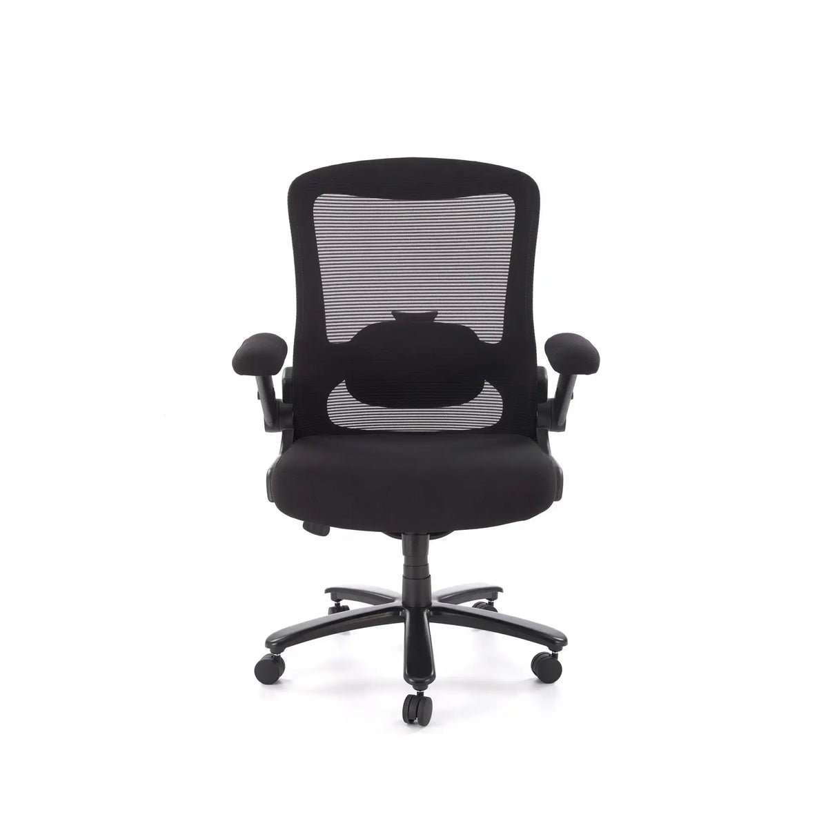 Scaun birou CYBORG, negru, stofa clasica/metal, 80x74x111/117 cm