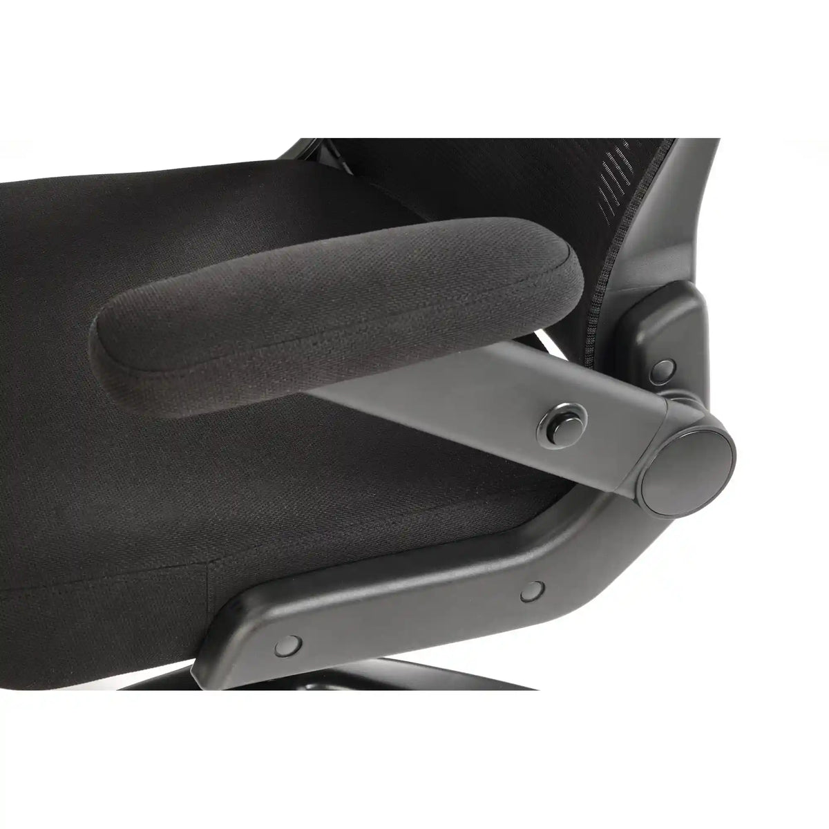 Scaun birou CYBORG, negru, stofa clasica/metal, 80x74x111/117 cm