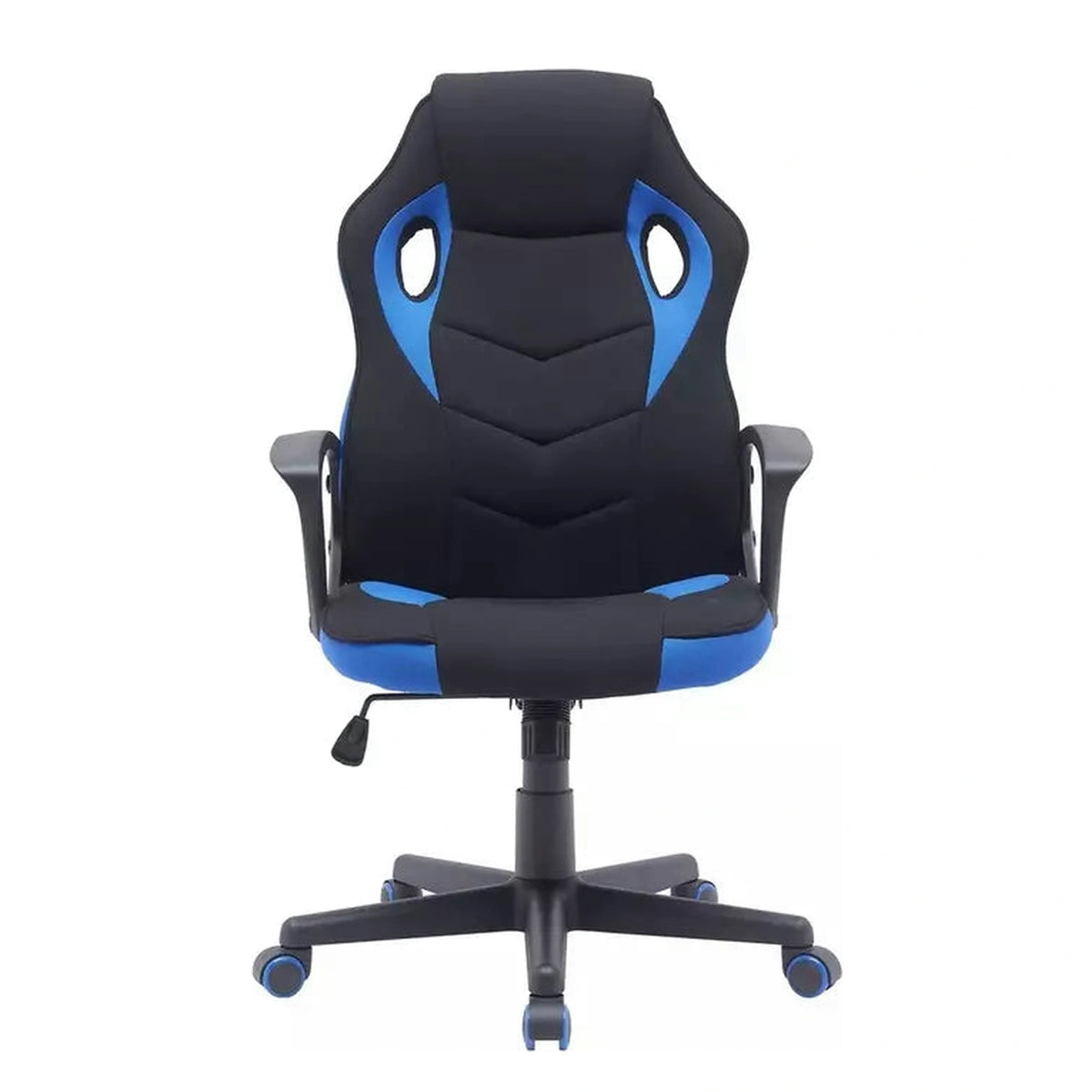 Scaun birou DAKAR, negru/albastru, stofa/plastic, 63x48x106/114 cm