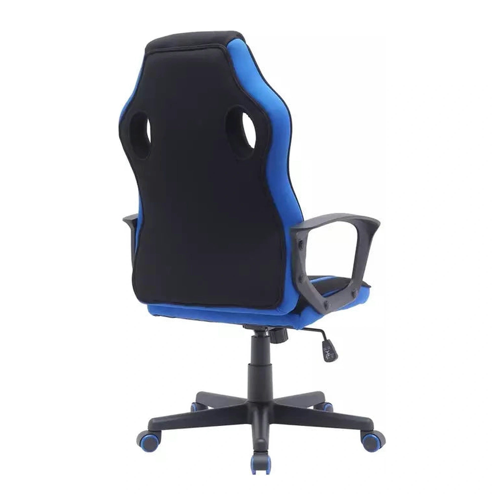 Scaun birou DAKAR, negru/albastru, stofa/plastic, 63x48x106/114 cm