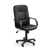 Scaun birou DENZEL, negru, piele ecologica, 58x60x100/110 cm