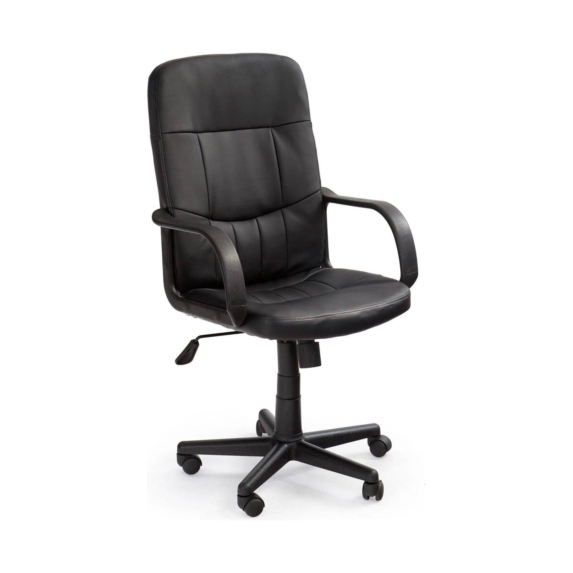 Scaun birou DENZEL, negru, piele ecologica, 58x60x100/110 cm