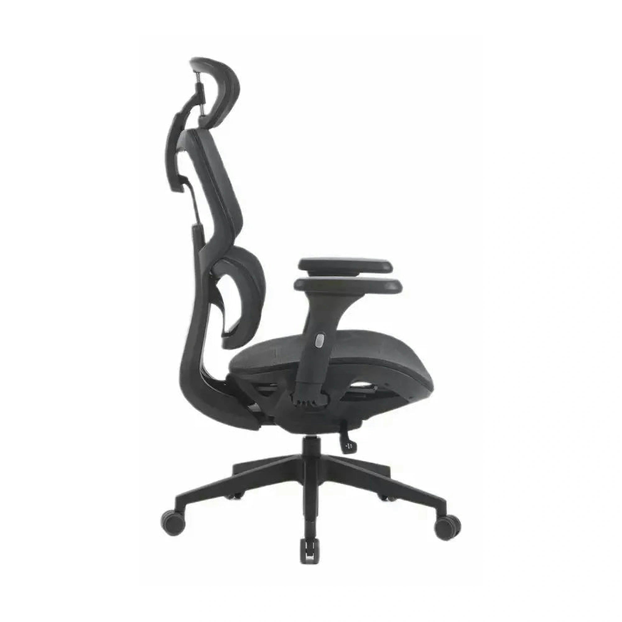 Scaun birou DEVON, negru, plasa/metal, 68x50x119/129 cm