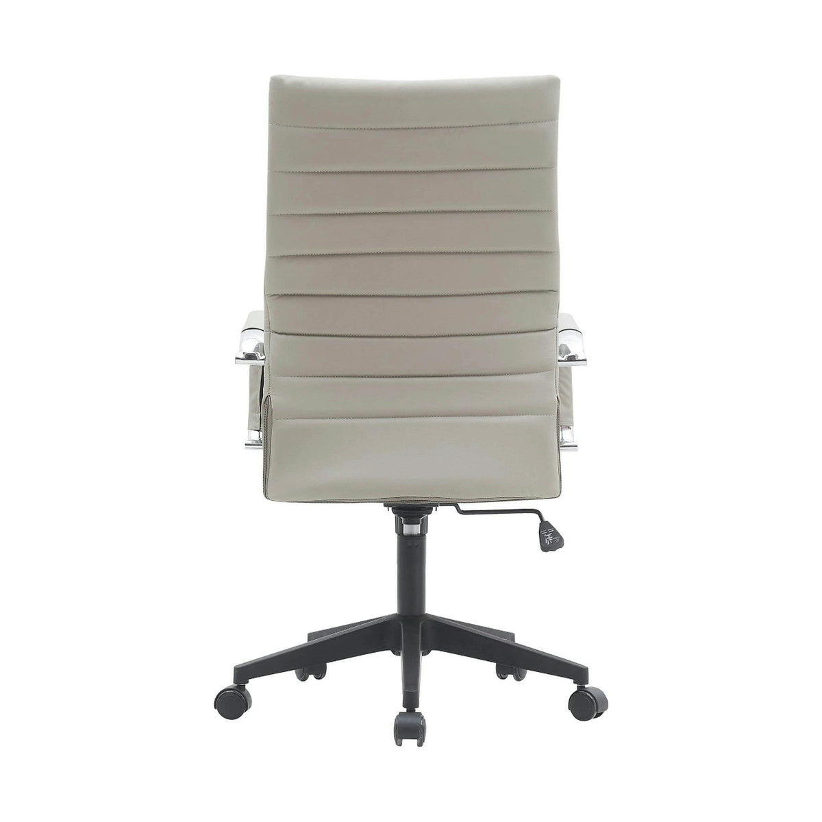 Scaun birou DRUGOS NEW, gri deschis/negru, piele ecologica/metal/plastic, 55x63x103/113 cm