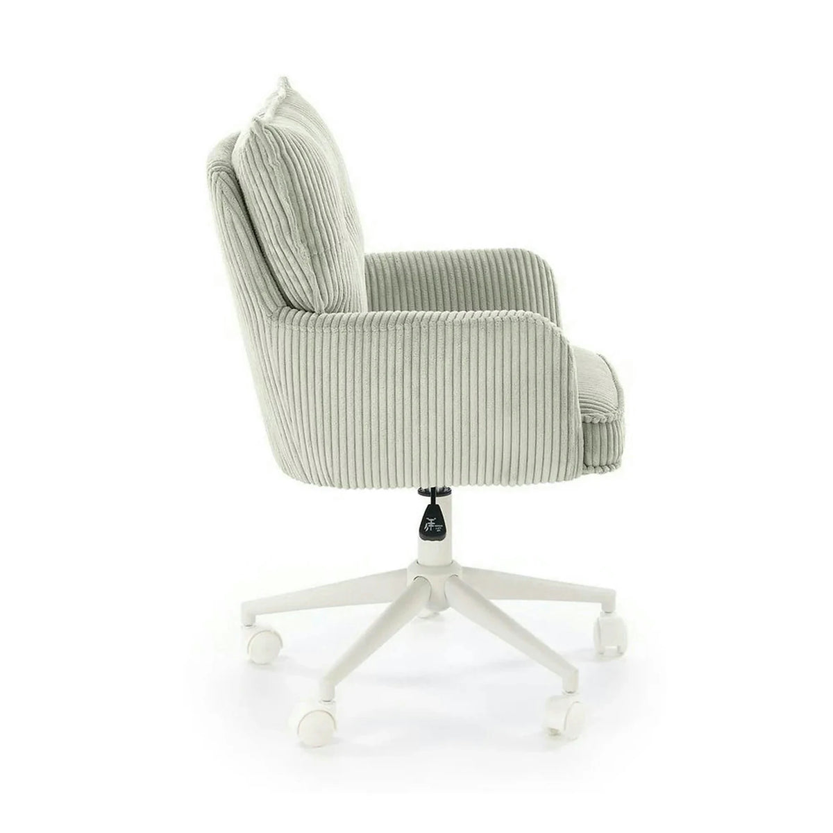 Scaun birou DUMBO, gri deschis/alb, stofa raiata, 52x58x84/94 cm