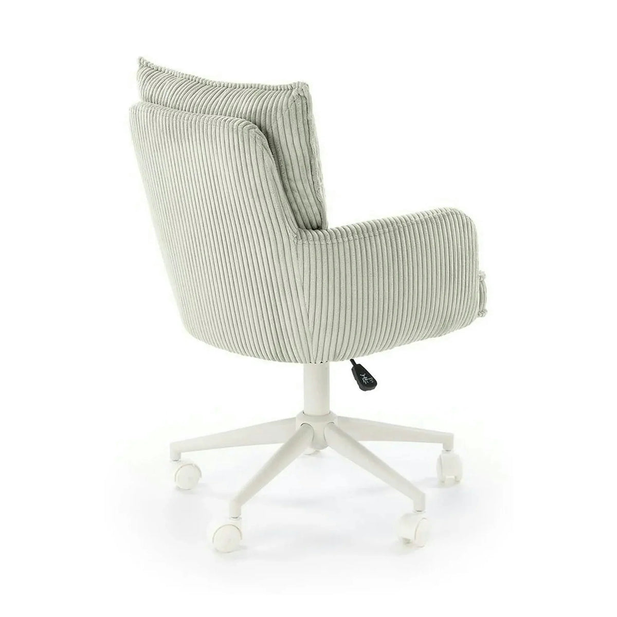 Scaun birou DUMBO, gri deschis/alb, stofa raiata, 52x58x84/94 cm