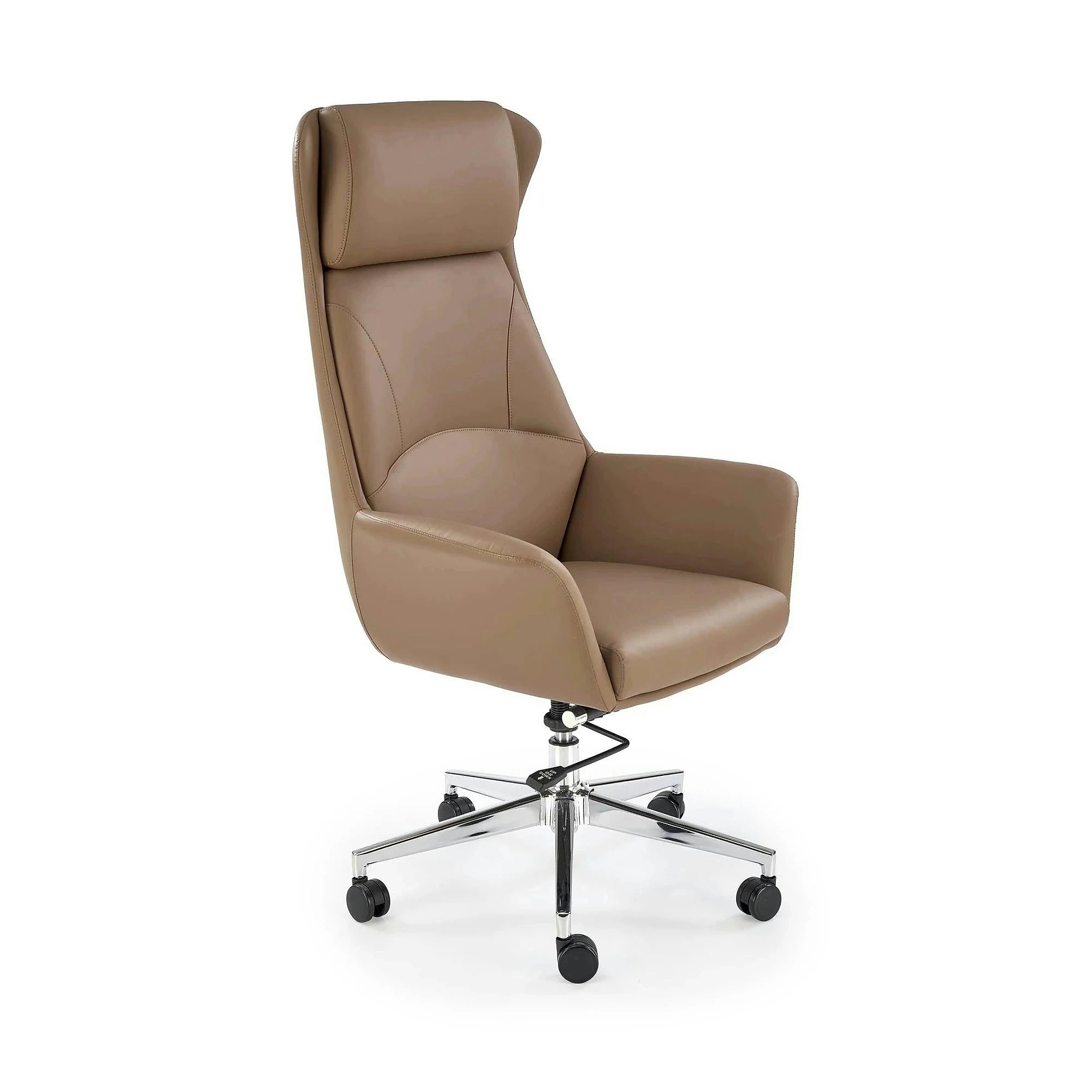 Scaun birou EDERSON, cappuccino, piele ecologica/metal, 76x65x125/131 cm
