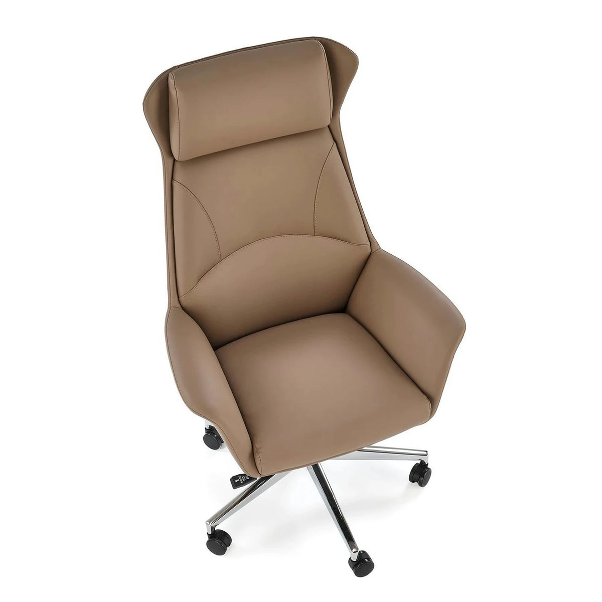 Scaun birou EDERSON, cappuccino, piele ecologica/metal, 76x65x125/131 cm
