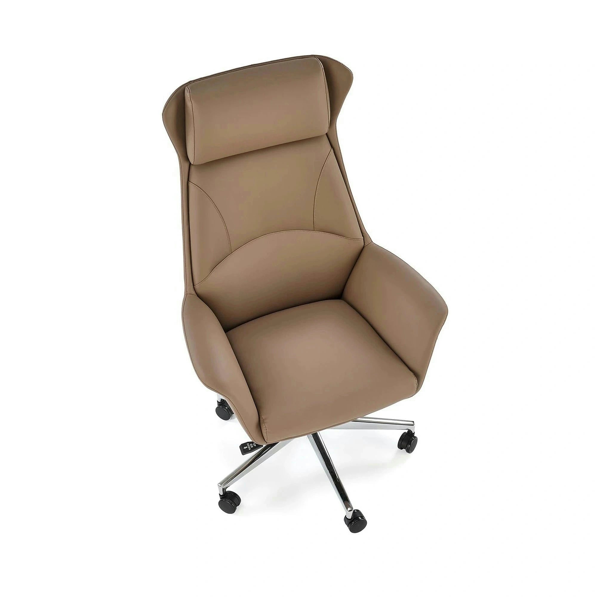 Scaun birou EDERSON, cappuccino, piele ecologica/metal, 76x65x125/131 cm