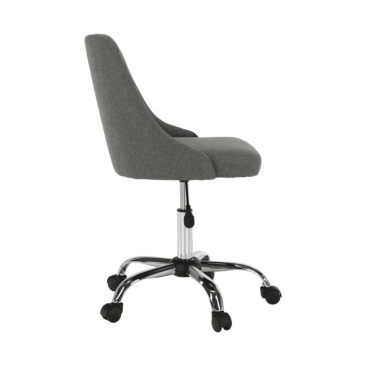 Scaun birou EDIZ, gri/crom, stofa clasica/metal, 48x57x78/88 cm