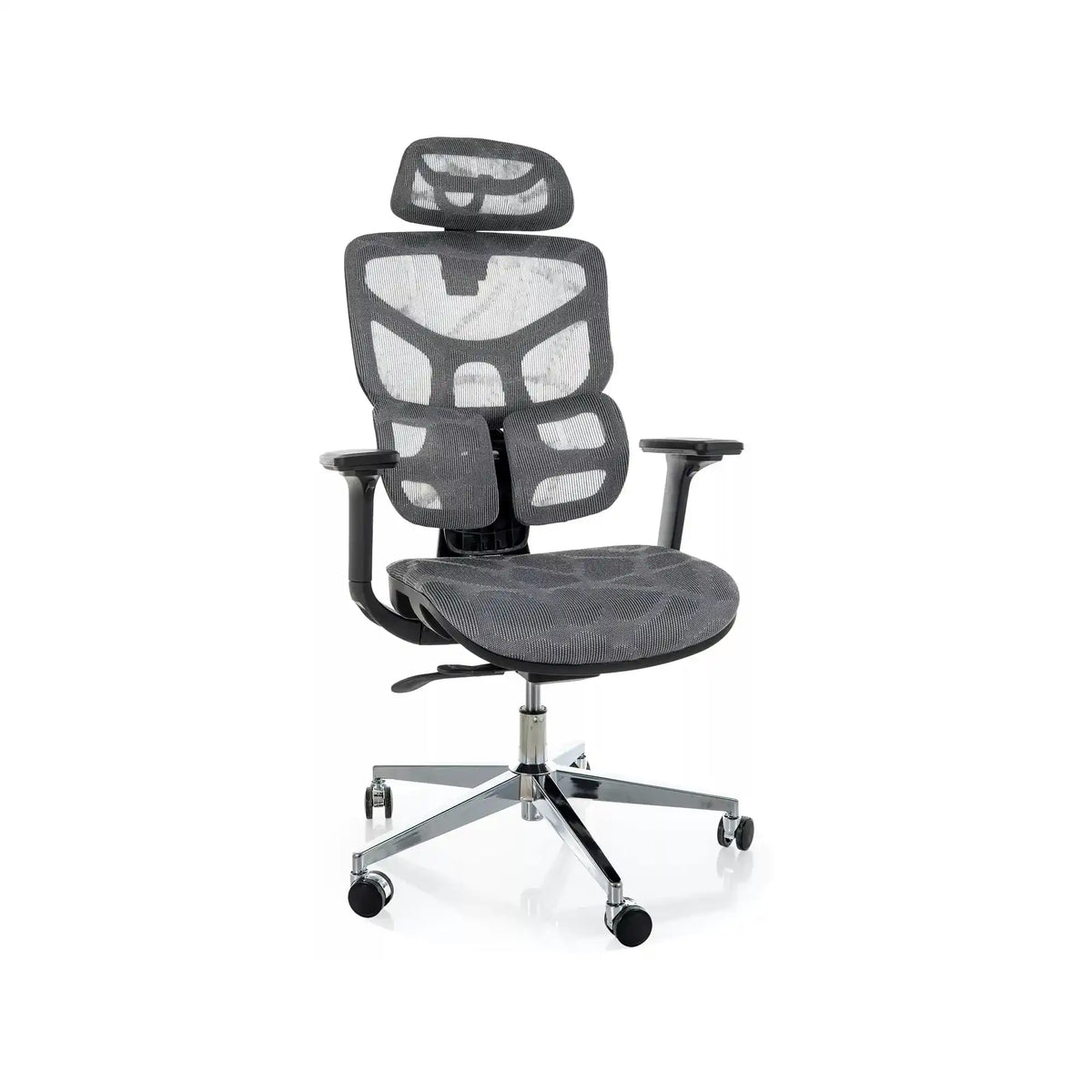 Scaun birou EQ-1, gri, plasă, 71x48x112 cm