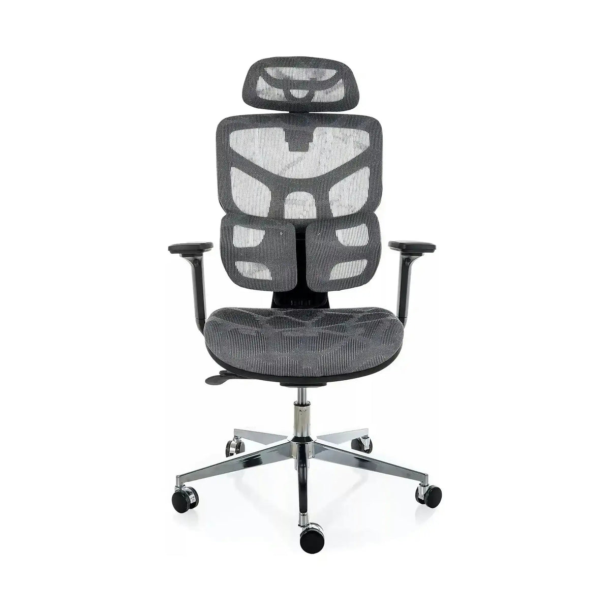 Scaun birou EQ-1, gri, plasă, 71x48x112 cm