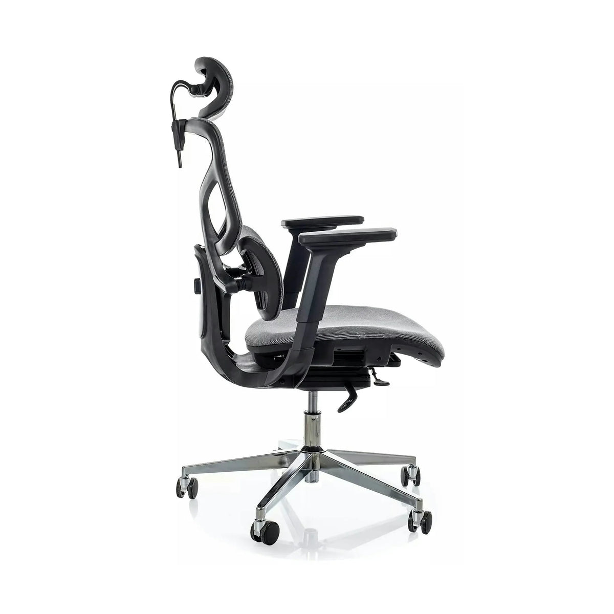 Scaun birou EQ-1, gri, plasă, 71x48x112 cm
