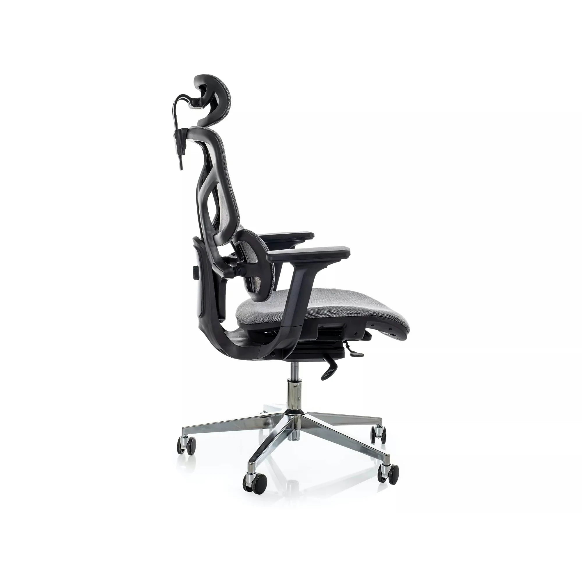 Scaun birou EQ-1, gri, plasă, 71x48x112 cm