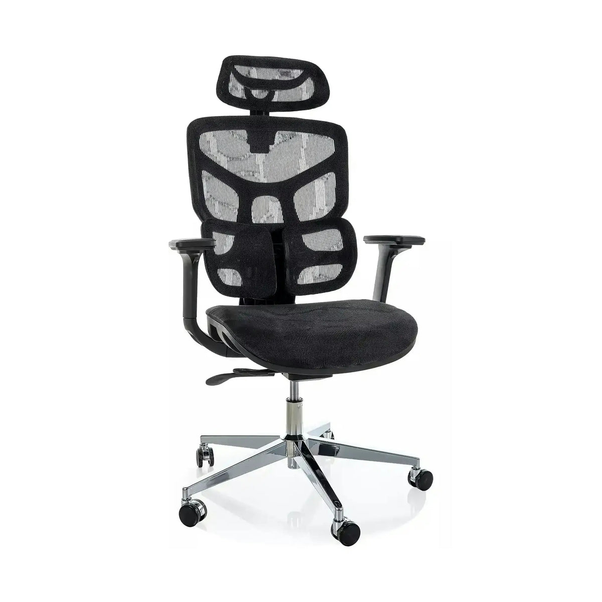 Scaun birou EQ-1, negru, plasă, 71x48x112 cm