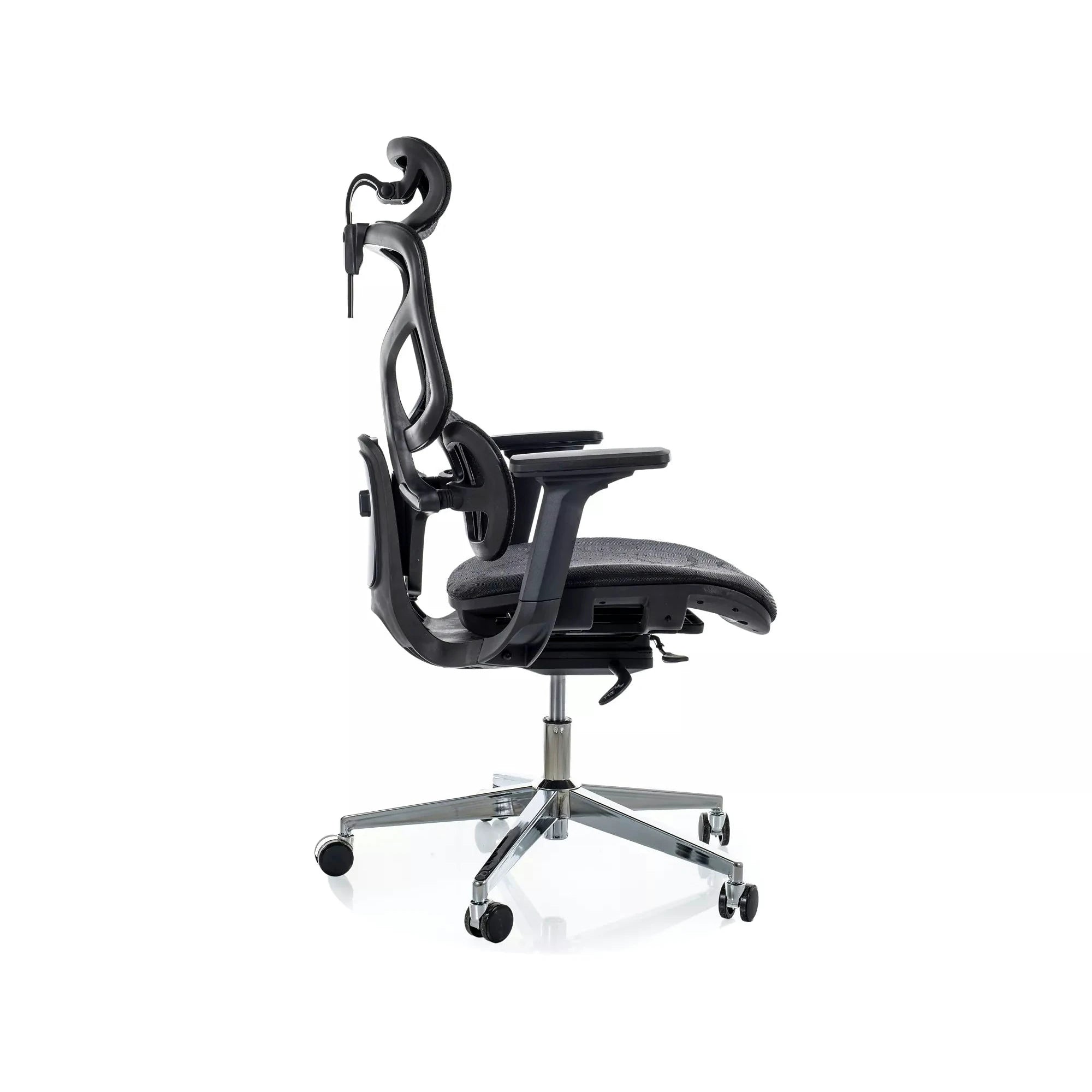 Scaun birou EQ-1, negru, plasă, 71x48x112 cm