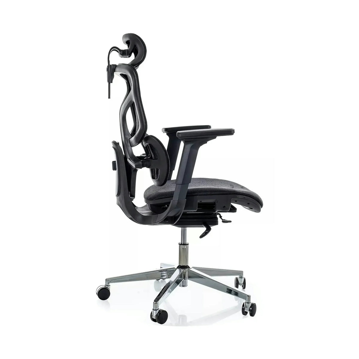 Scaun birou EQ-1, negru, plasă, 71x48x112 cm