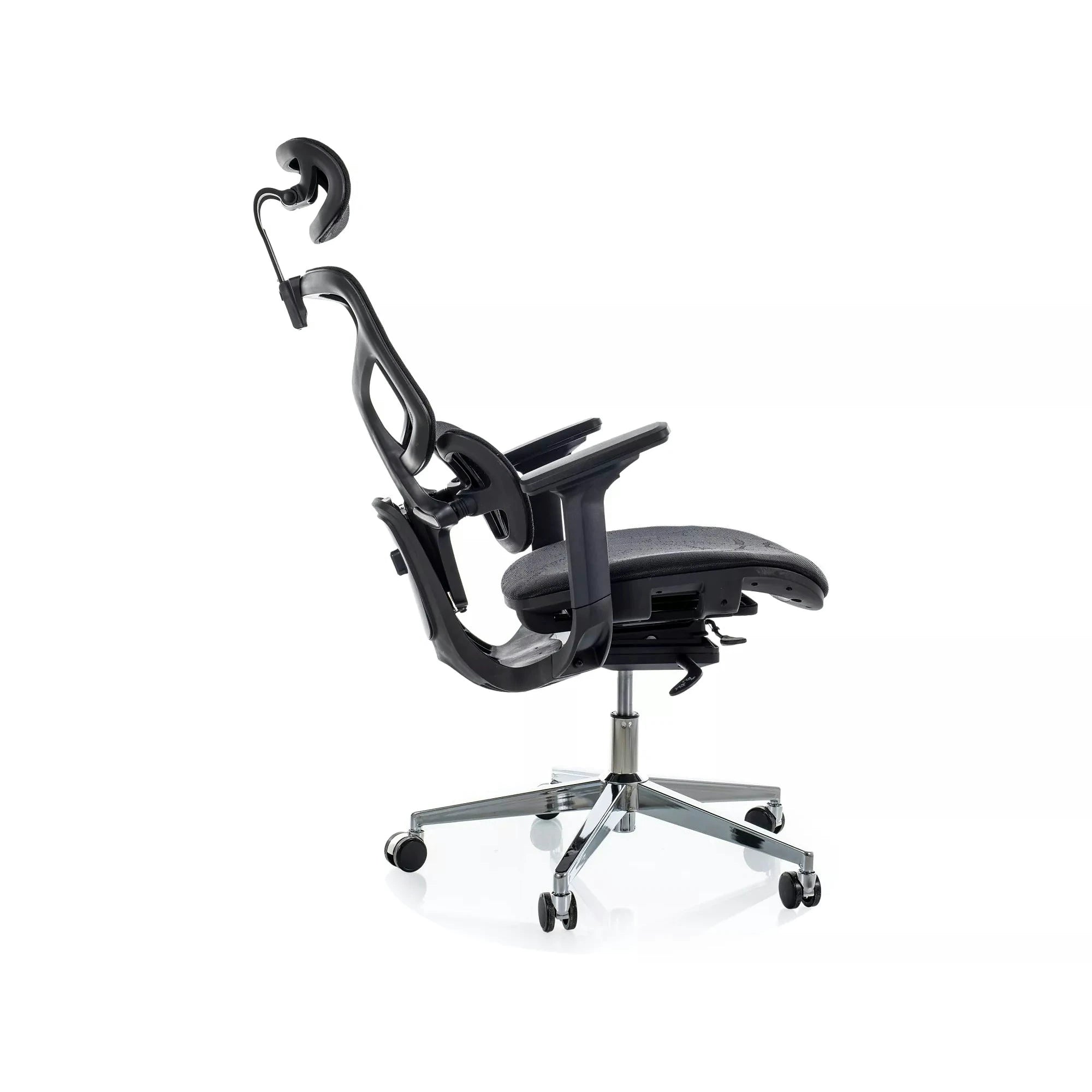 Scaun birou EQ-1, negru, plasă, 71x48x112 cm