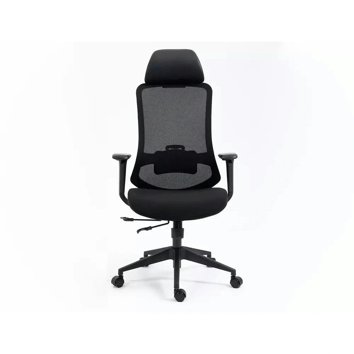 Scaun birou ERGON, negru, piele ecologica/plasa/stofa, 64x49x112/122 cm