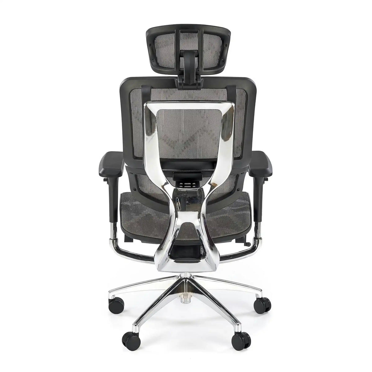 Scaun birou ETHAN, gri, plasa/metal, 72x70x130/139 cm