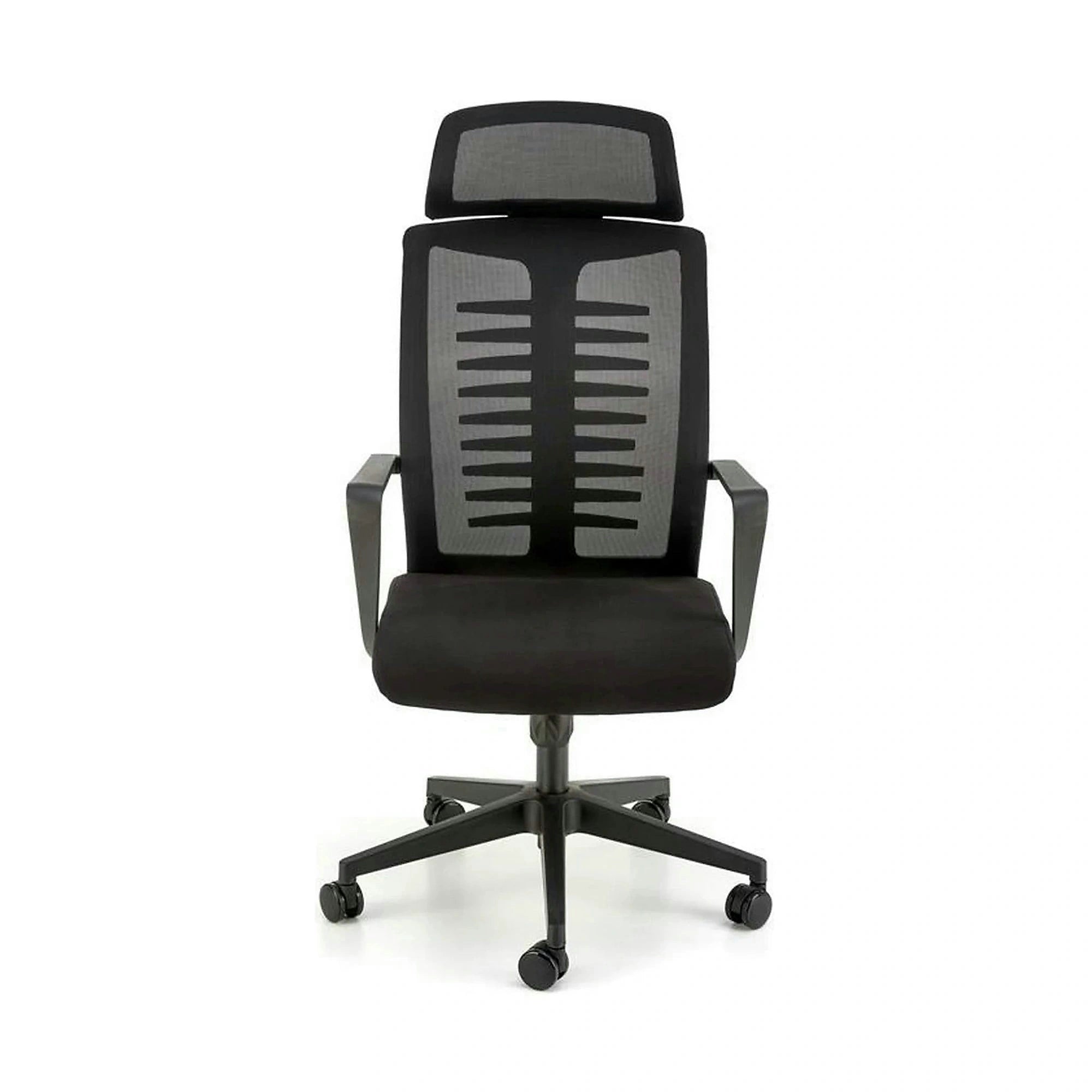 Scaun birou FABIO, negru, stofa clasica, 60x62x118/128 cm