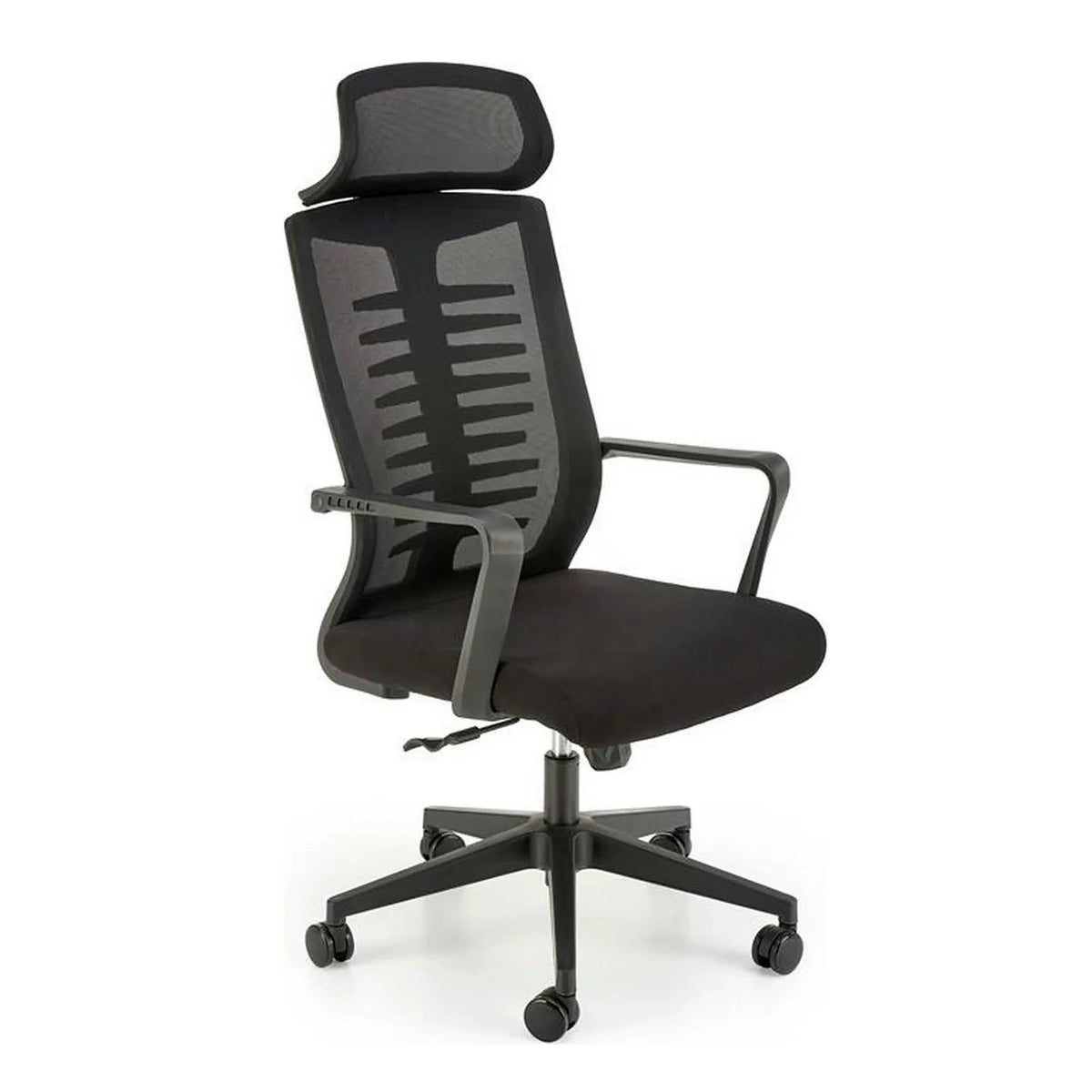 Scaun birou FABIO, negru, stofa clasica, 60x62x118/128 cm