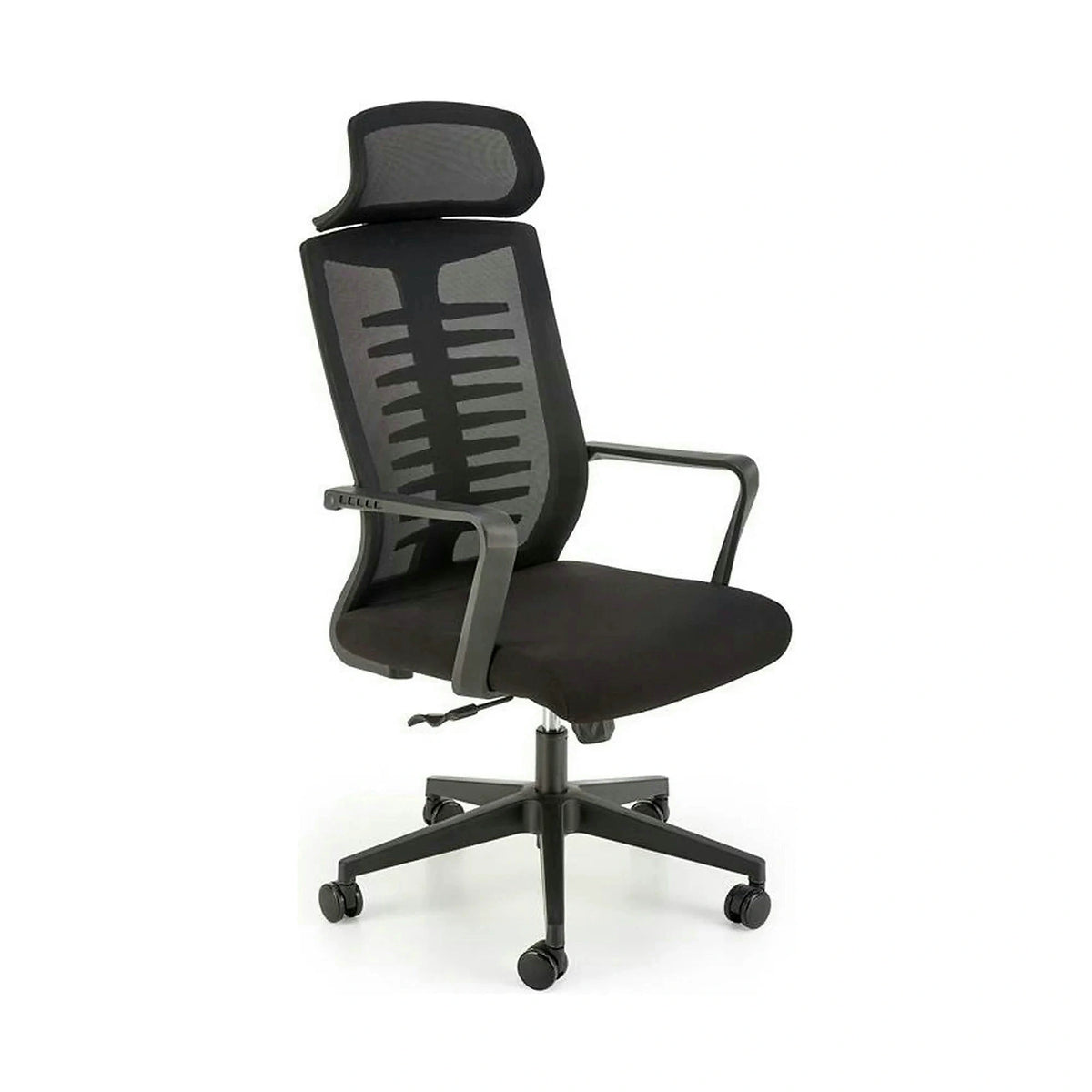 Scaun birou FABIO, negru, stofa clasica, 60x62x118/128 cm