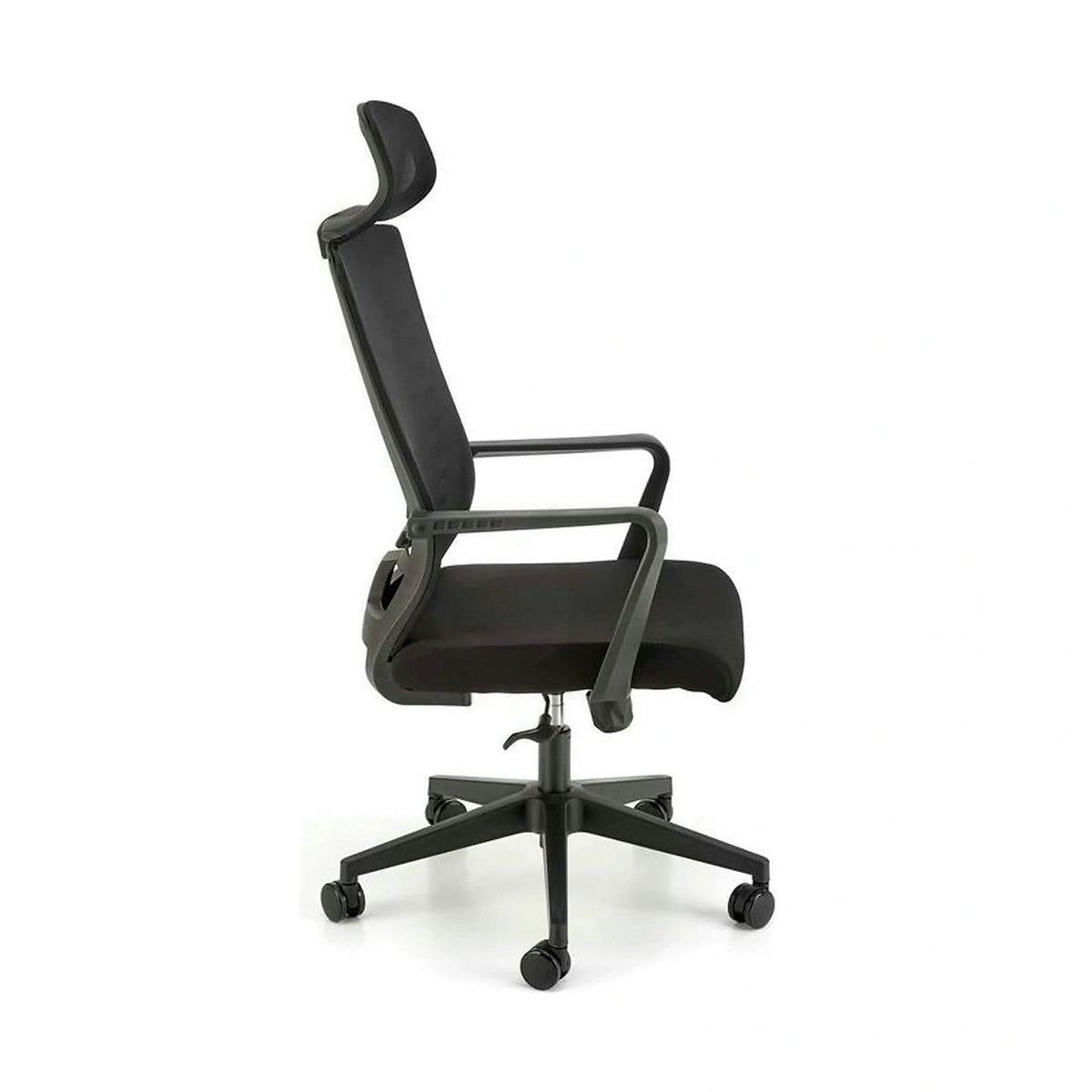 Scaun birou FABIO, negru, stofa clasica, 60x62x118/128 cm
